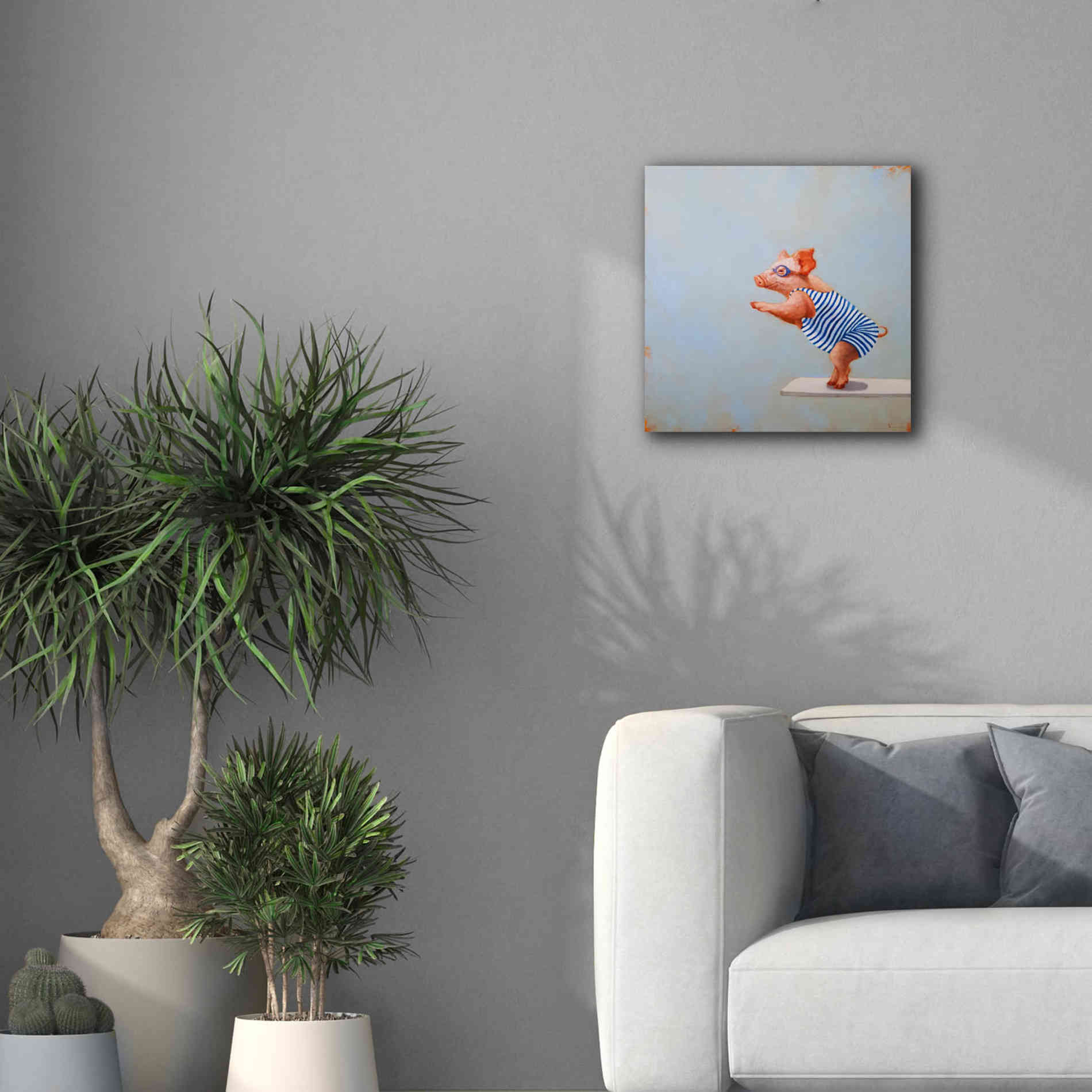 'The Plunge' by Lucia Heffernan, Canvas Wall Art,18x18