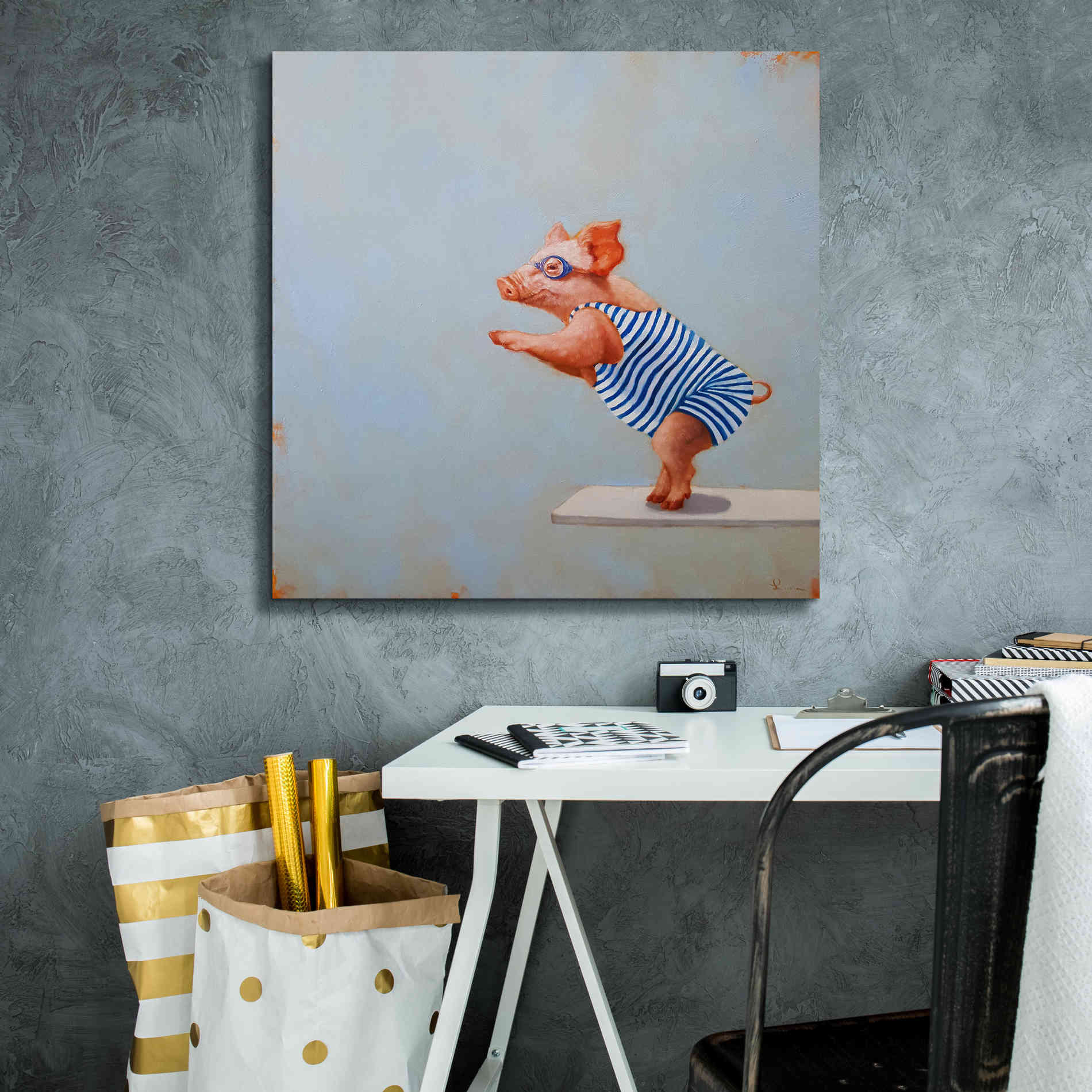 'The Plunge' by Lucia Heffernan, Canvas Wall Art,26x26