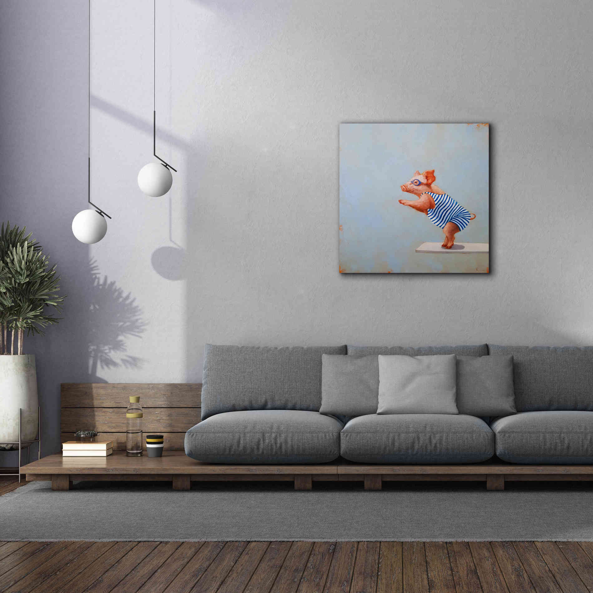 'The Plunge' by Lucia Heffernan, Canvas Wall Art,37x37