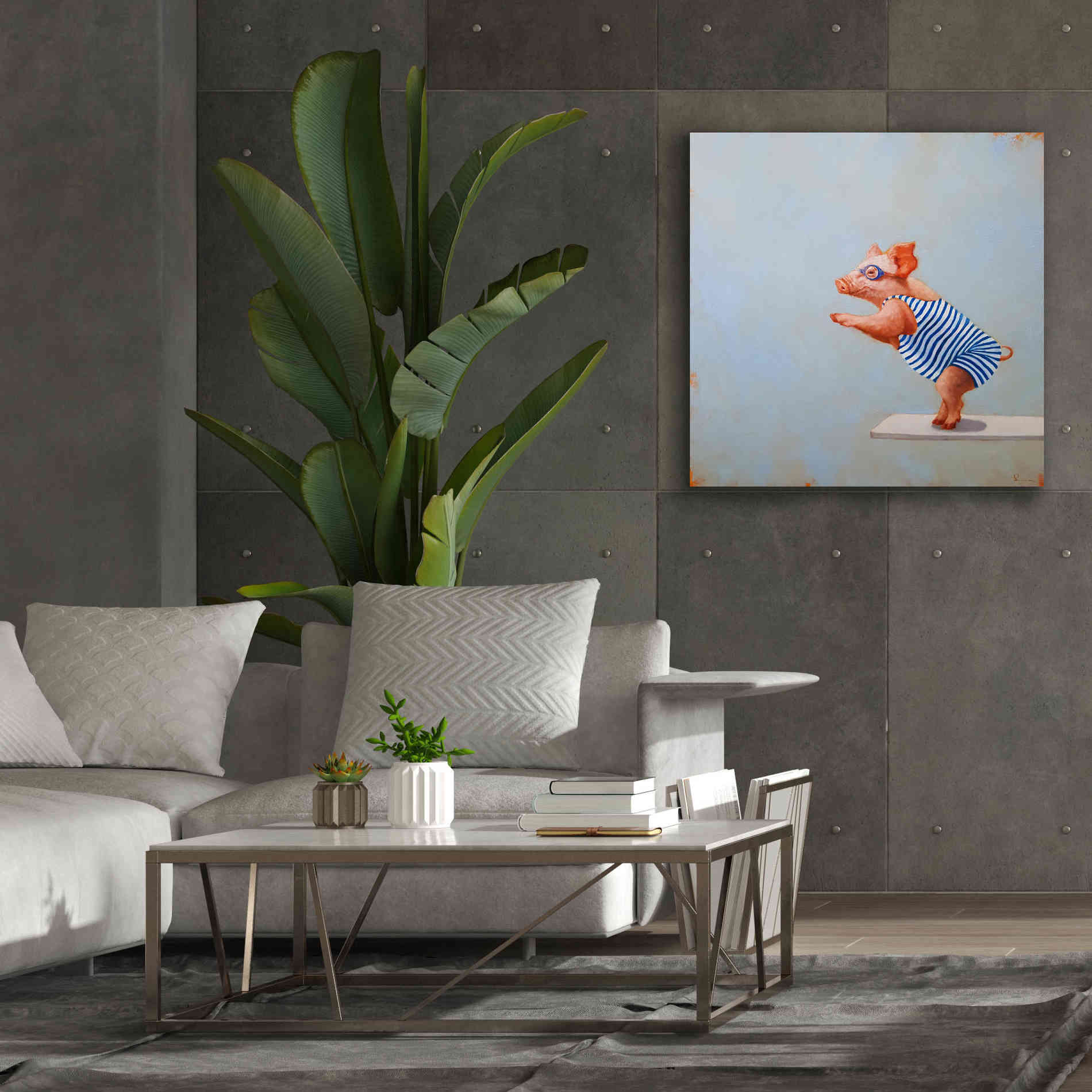 'The Plunge' by Lucia Heffernan, Canvas Wall Art,37x37