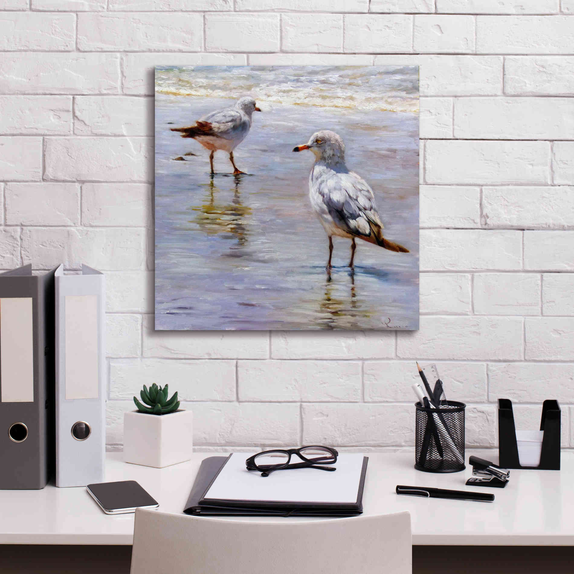 'Waders' by Lucia Heffernan, Canvas Wall Art,18x18