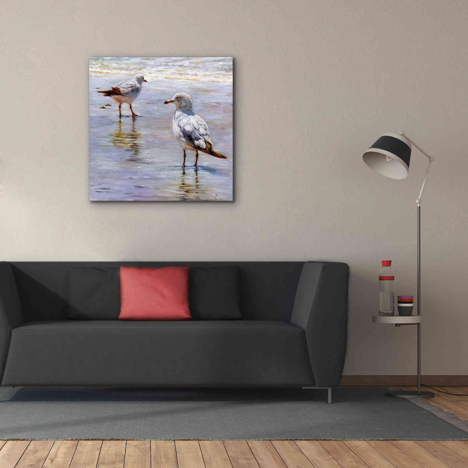 'Waders' by Lucia Heffernan, Canvas Wall Art,37x37