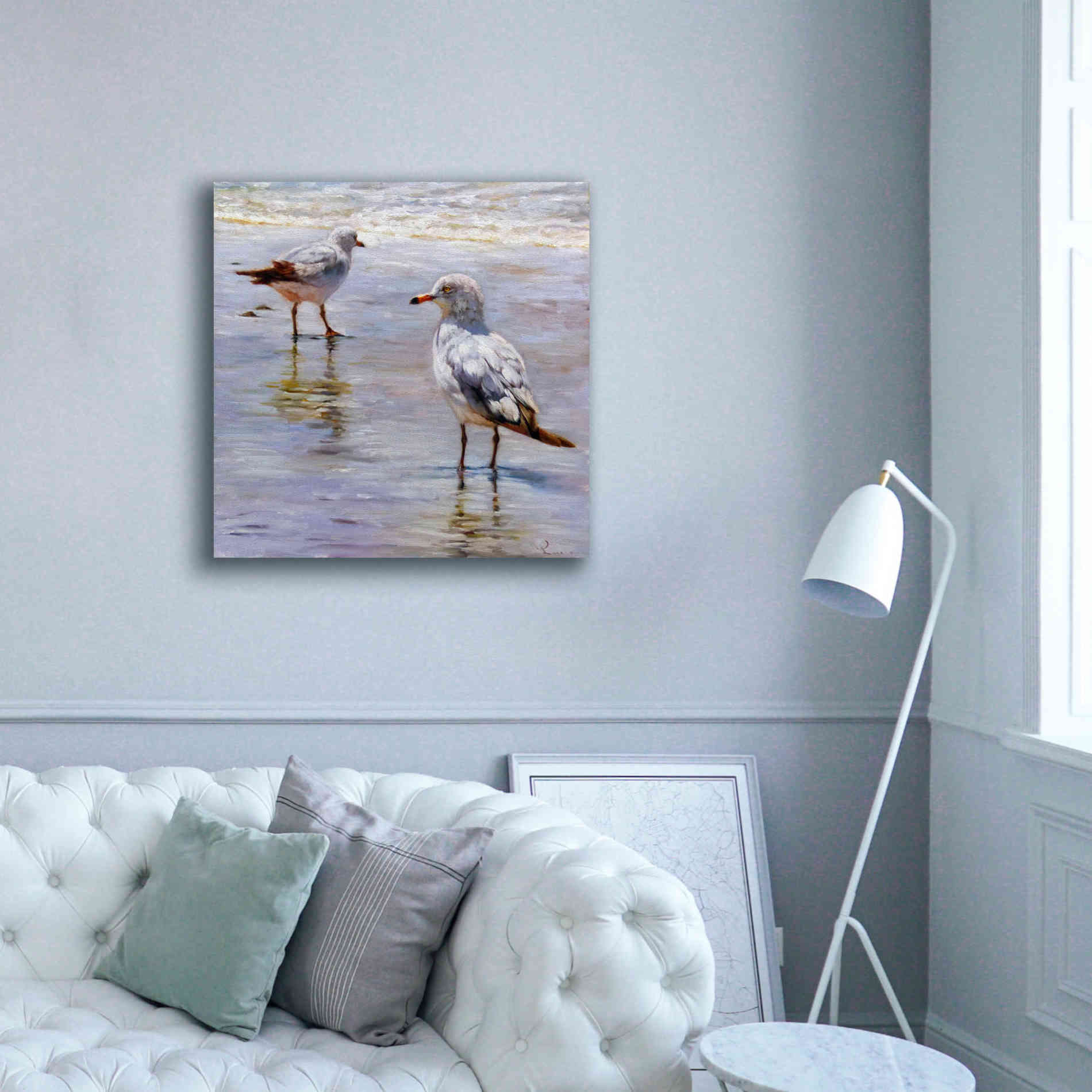 'Waders' by Lucia Heffernan, Canvas Wall Art,37x37