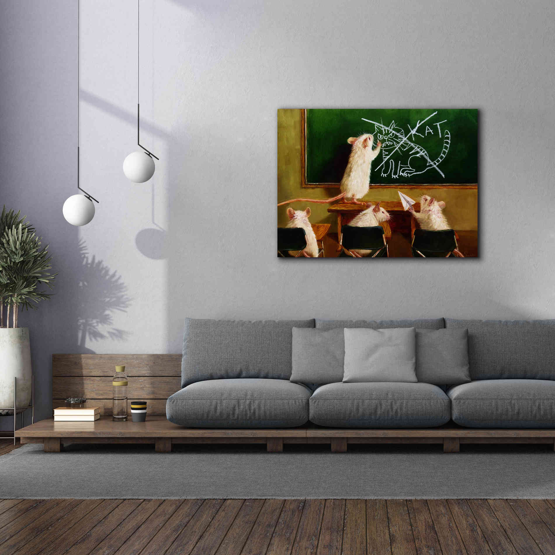 'When the Cat Is Away' by Lucia Heffernan, Canvas Wall Art,54x40