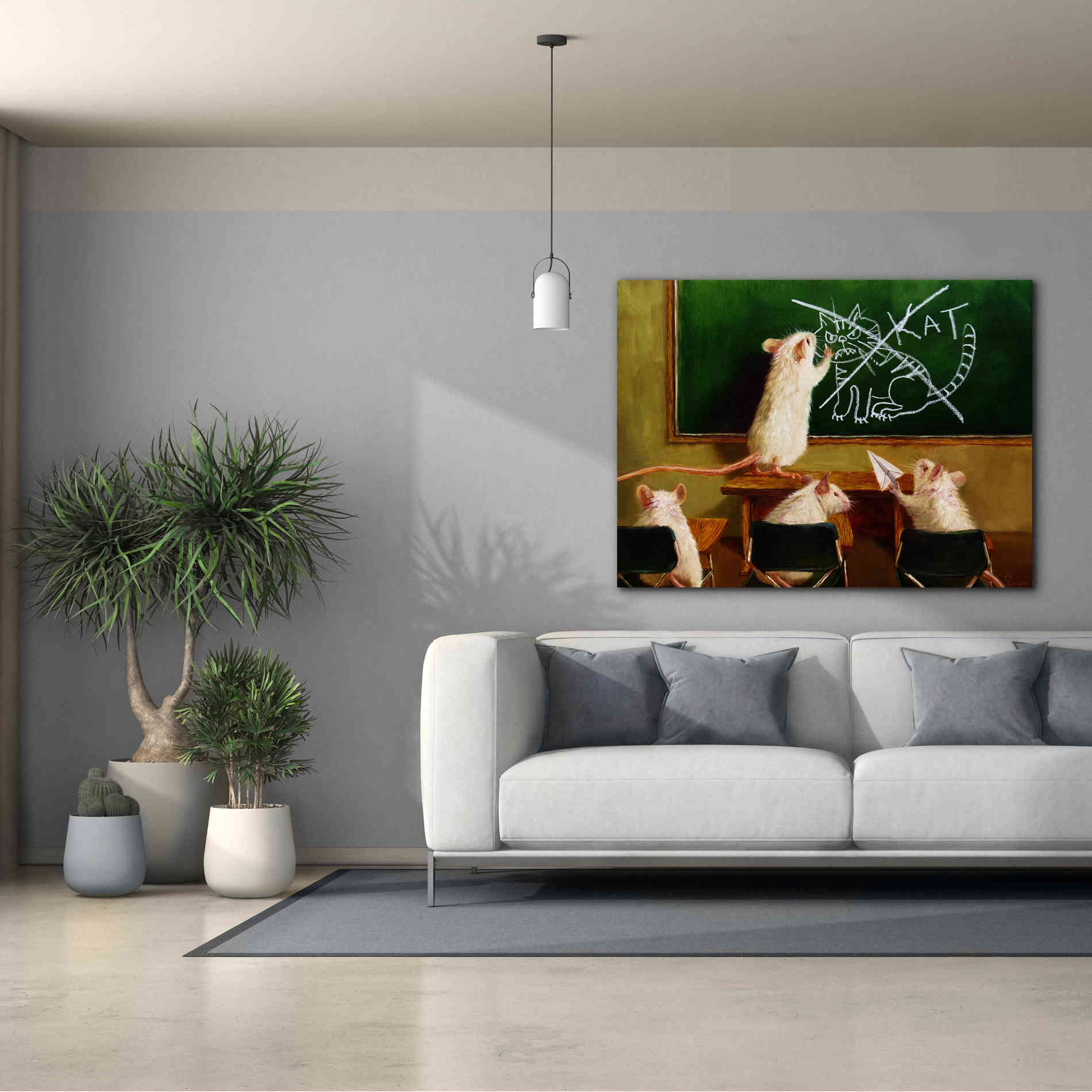 'When the Cat Is Away' by Lucia Heffernan, Canvas Wall Art,54x40