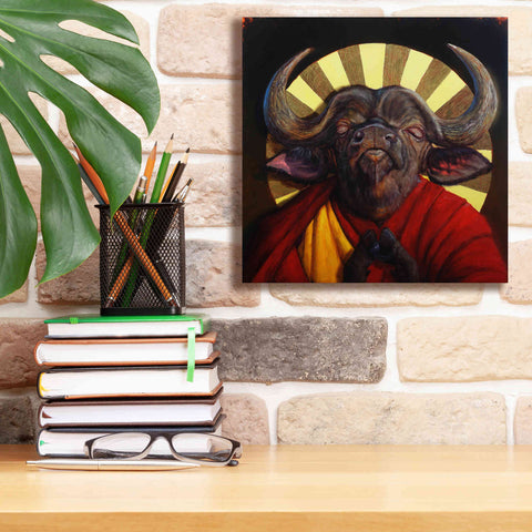 Image of 'Holy Cow II' by Lucia Heffernan, Canvas Wall Art,12x12