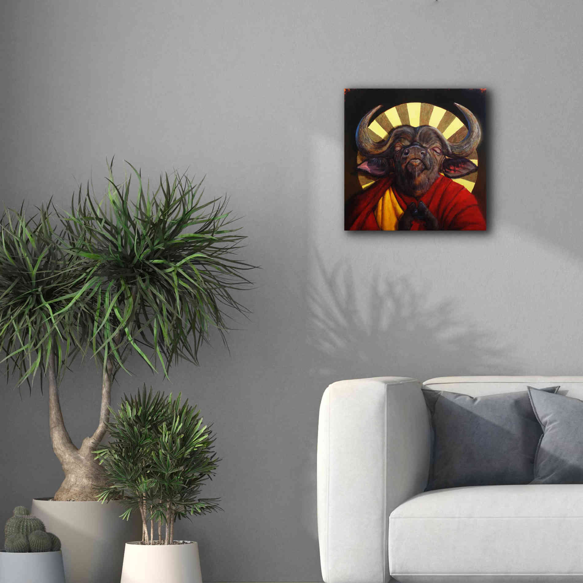 'Holy Cow II' by Lucia Heffernan, Canvas Wall Art,18x18