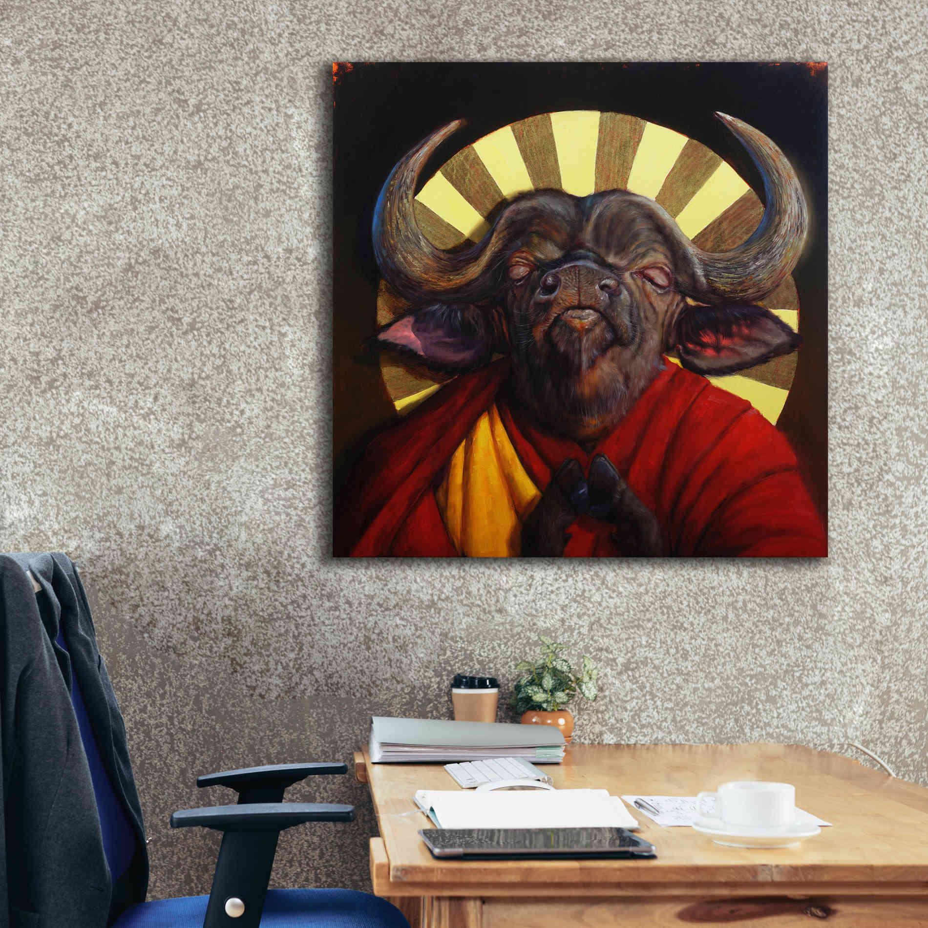 'Holy Cow II' by Lucia Heffernan, Canvas Wall Art,37x37