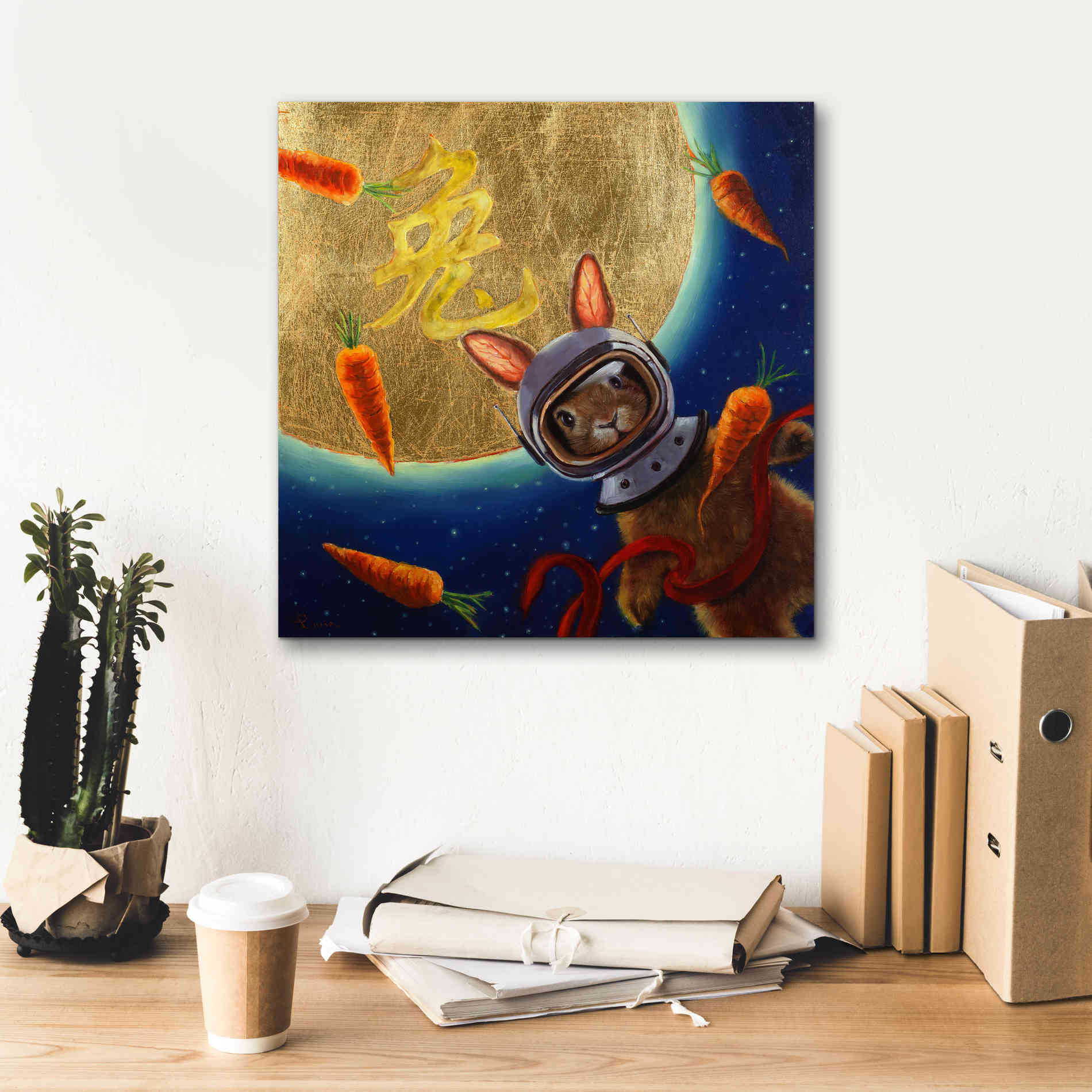 'Journey to the Moon' by Lucia Heffernan, Canvas Wall Art,18x18