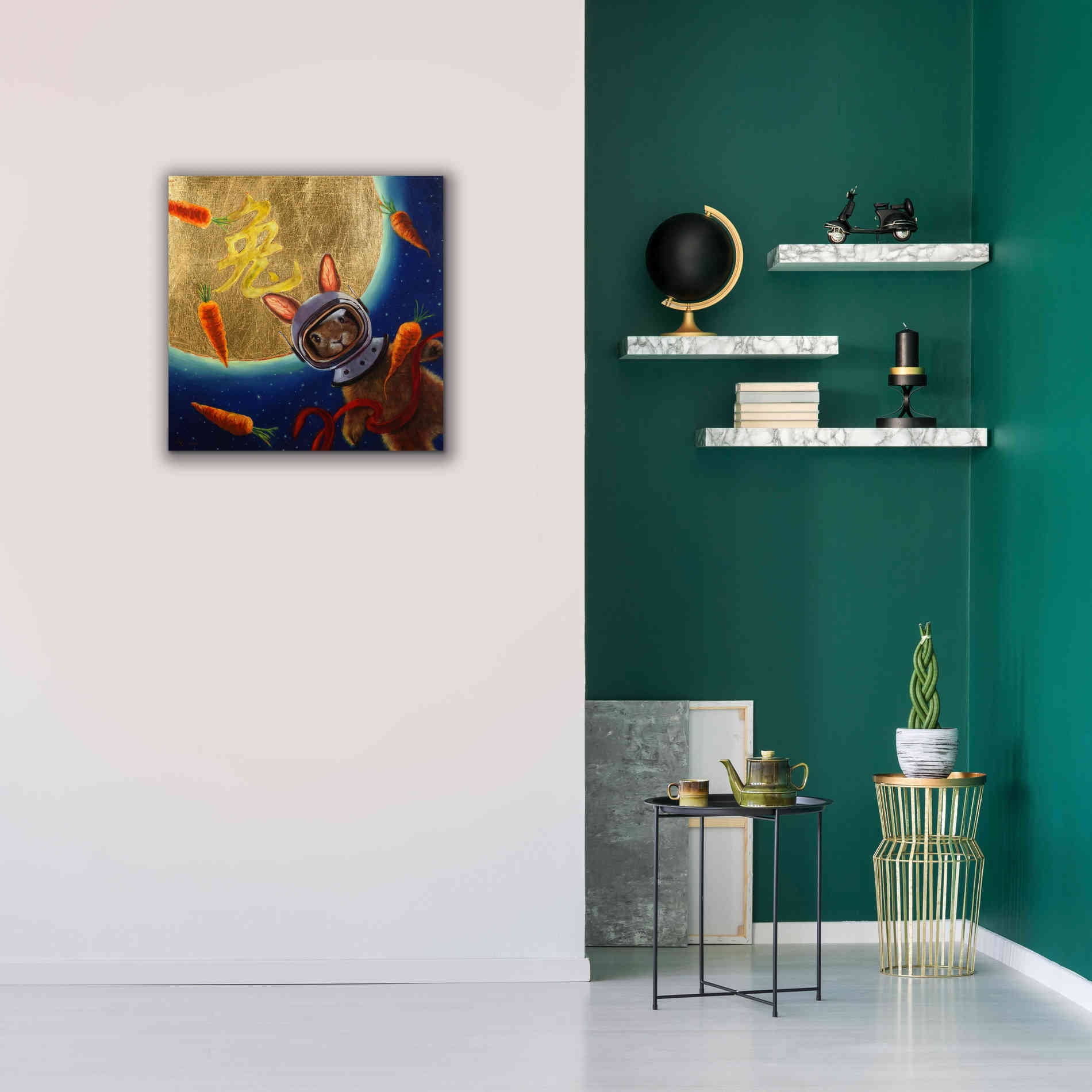 'Journey to the Moon' by Lucia Heffernan, Canvas Wall Art,26x26