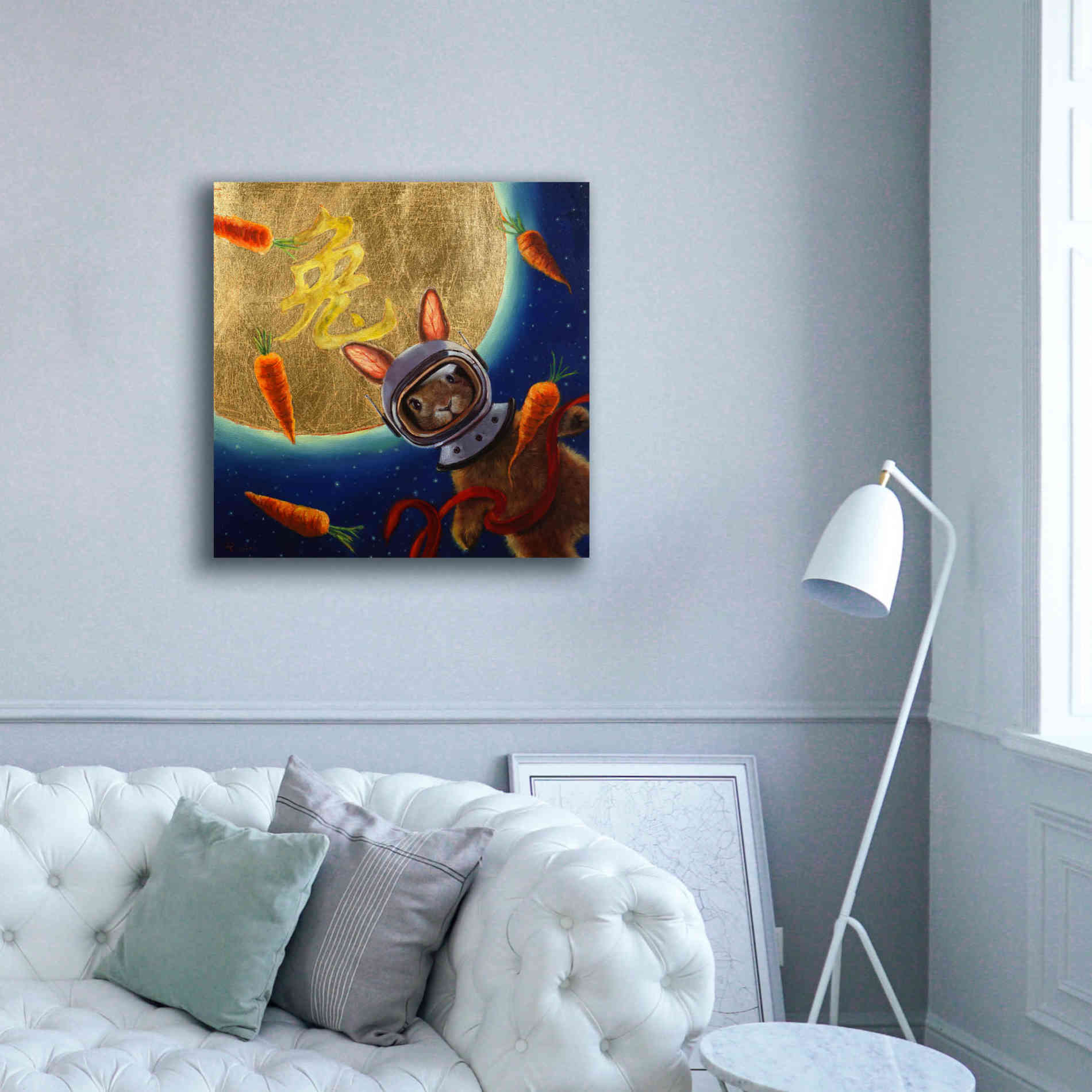 'Journey to the Moon' by Lucia Heffernan, Canvas Wall Art,37x37