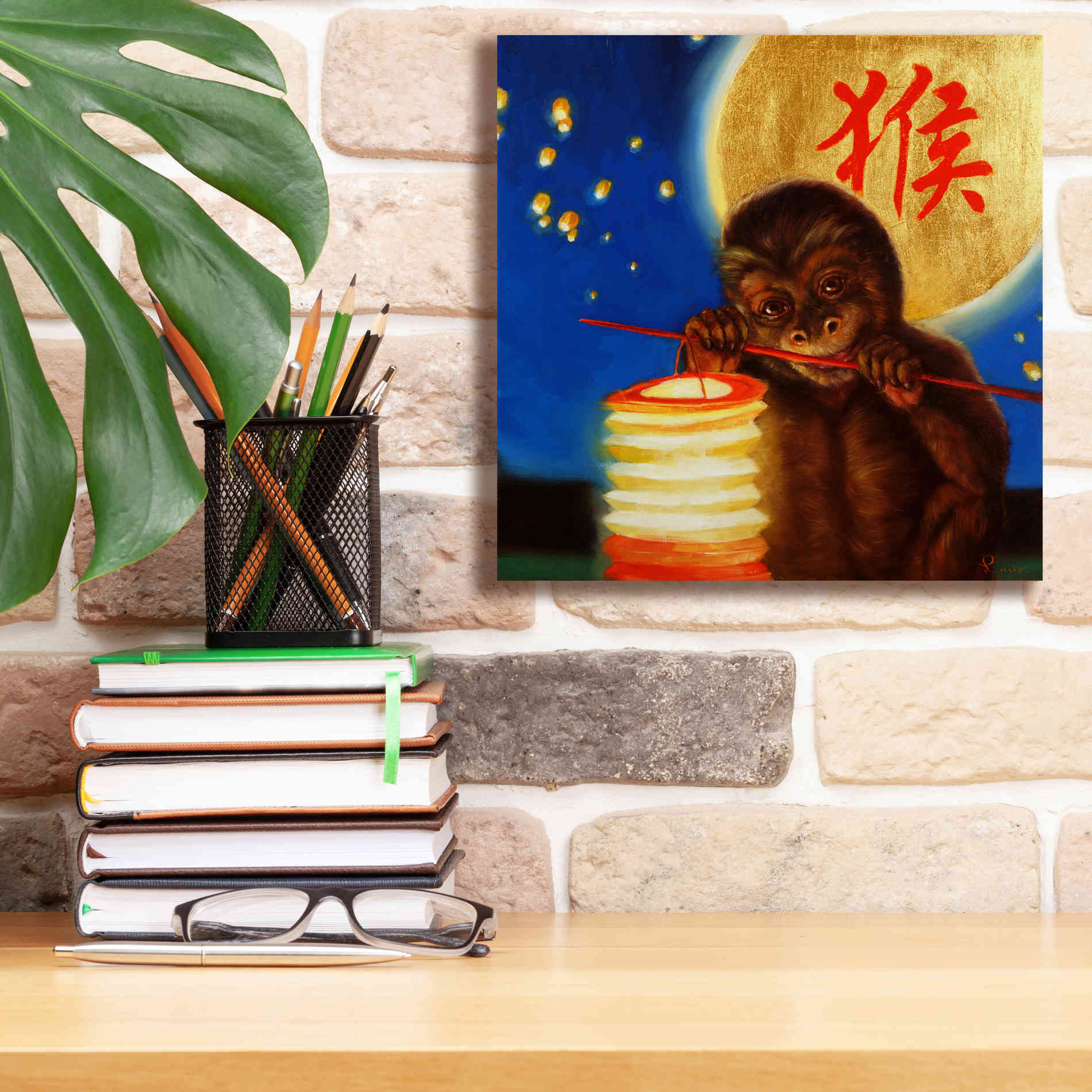 'Monkeyshine' by Lucia Heffernan, Canvas Wall Art,12x12