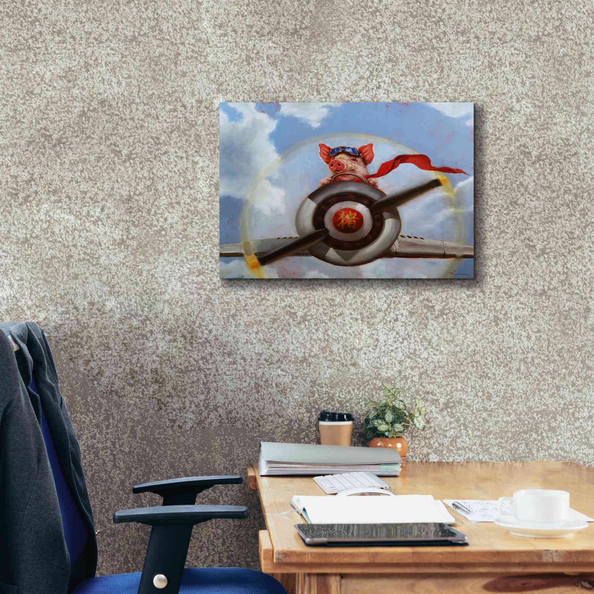 'When Pigs Fly' by Lucia Heffernan, Canvas Wall Art,24x20