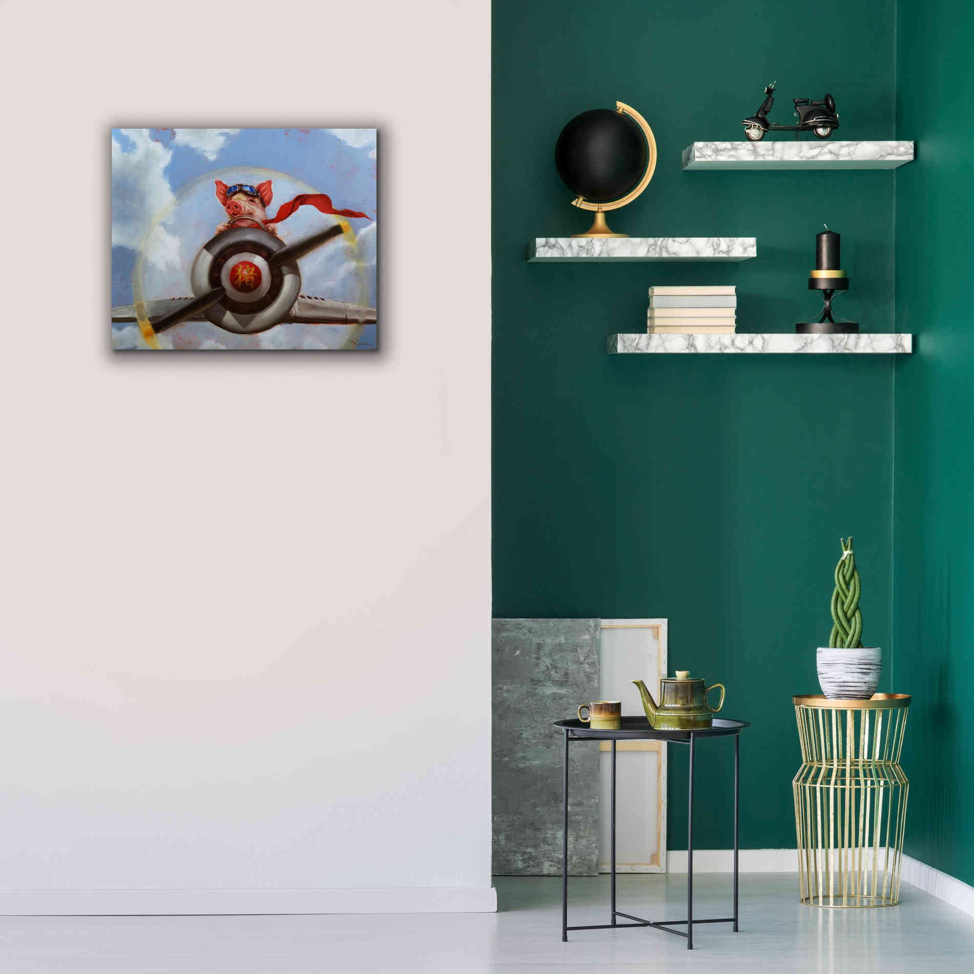'When Pigs Fly' by Lucia Heffernan, Canvas Wall Art,24x20