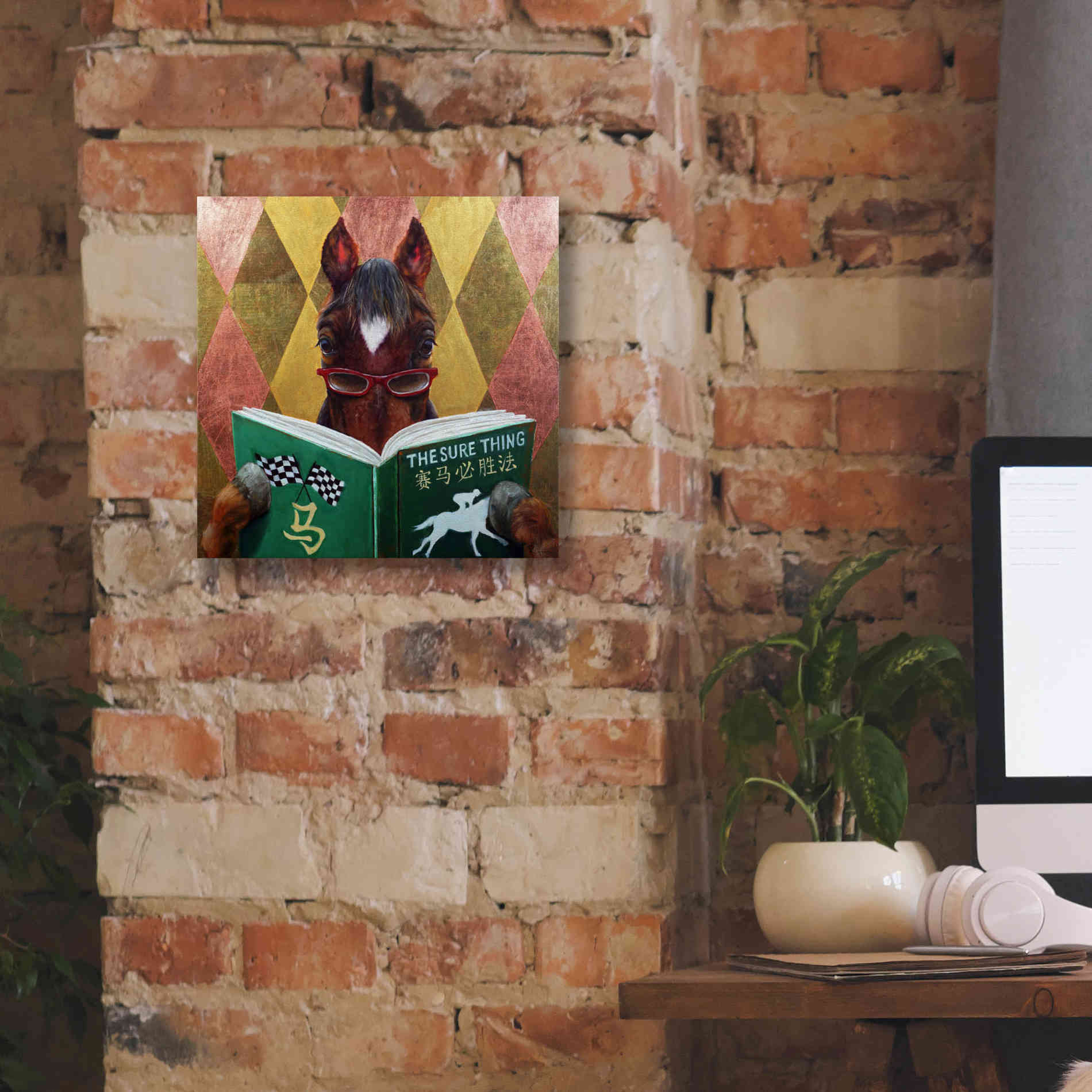 'Wise Bet' by Lucia Heffernan, Canvas Wall Art,12x12