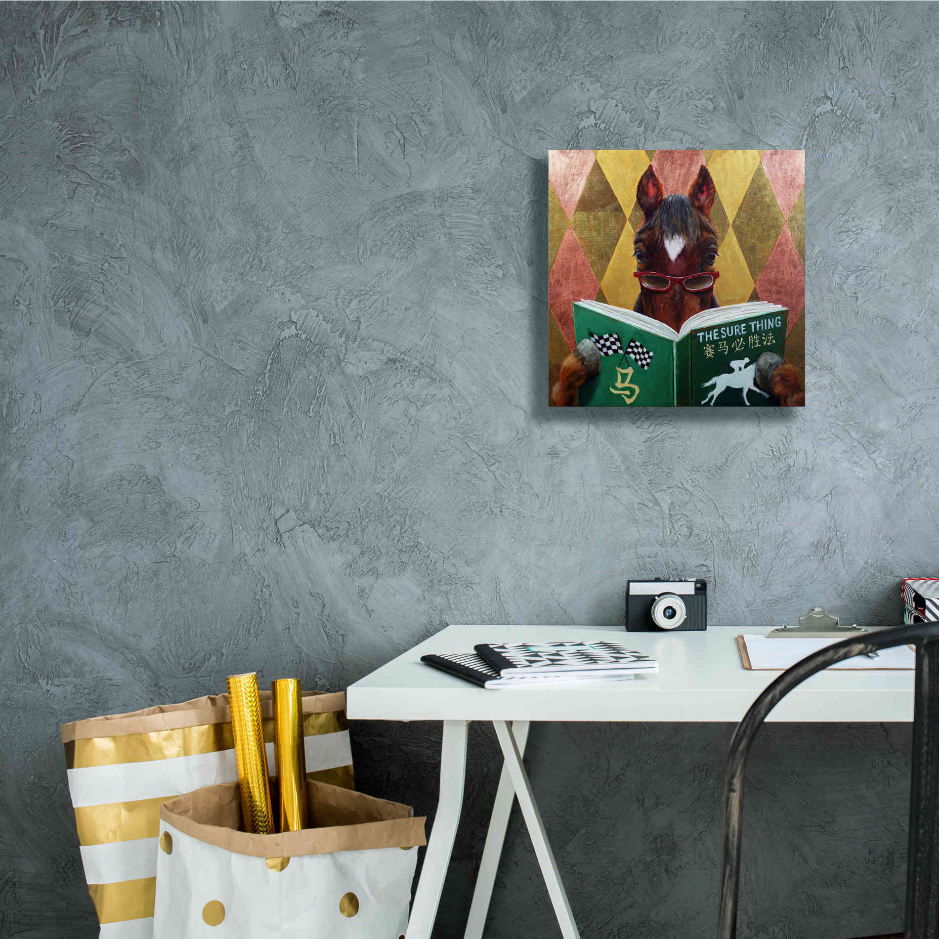 'Wise Bet' by Lucia Heffernan, Canvas Wall Art,12x12