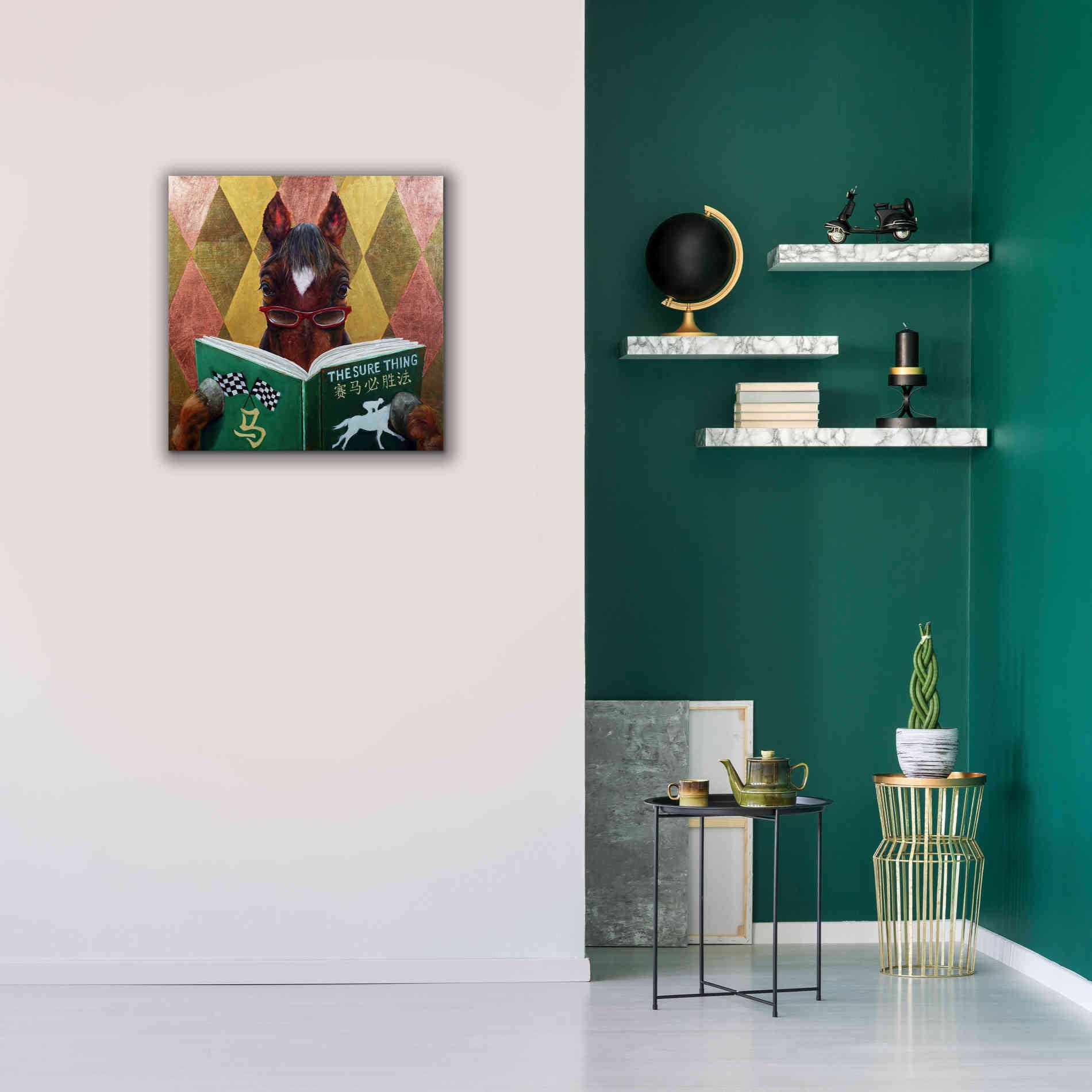 'Wise Bet' by Lucia Heffernan, Canvas Wall Art,26x26