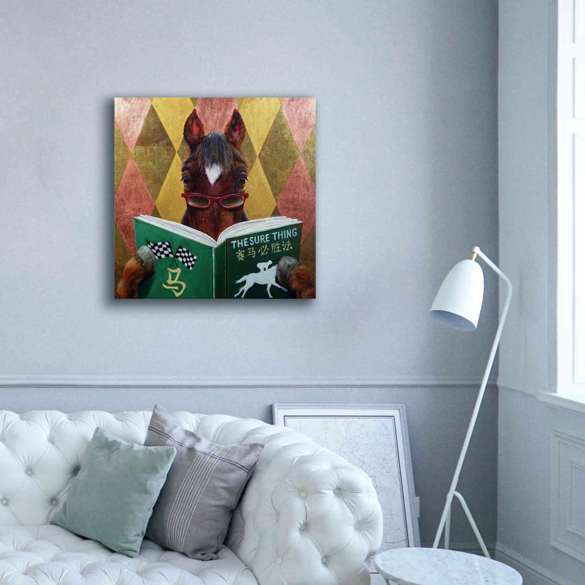 'Wise Bet' by Lucia Heffernan, Canvas Wall Art,37x37