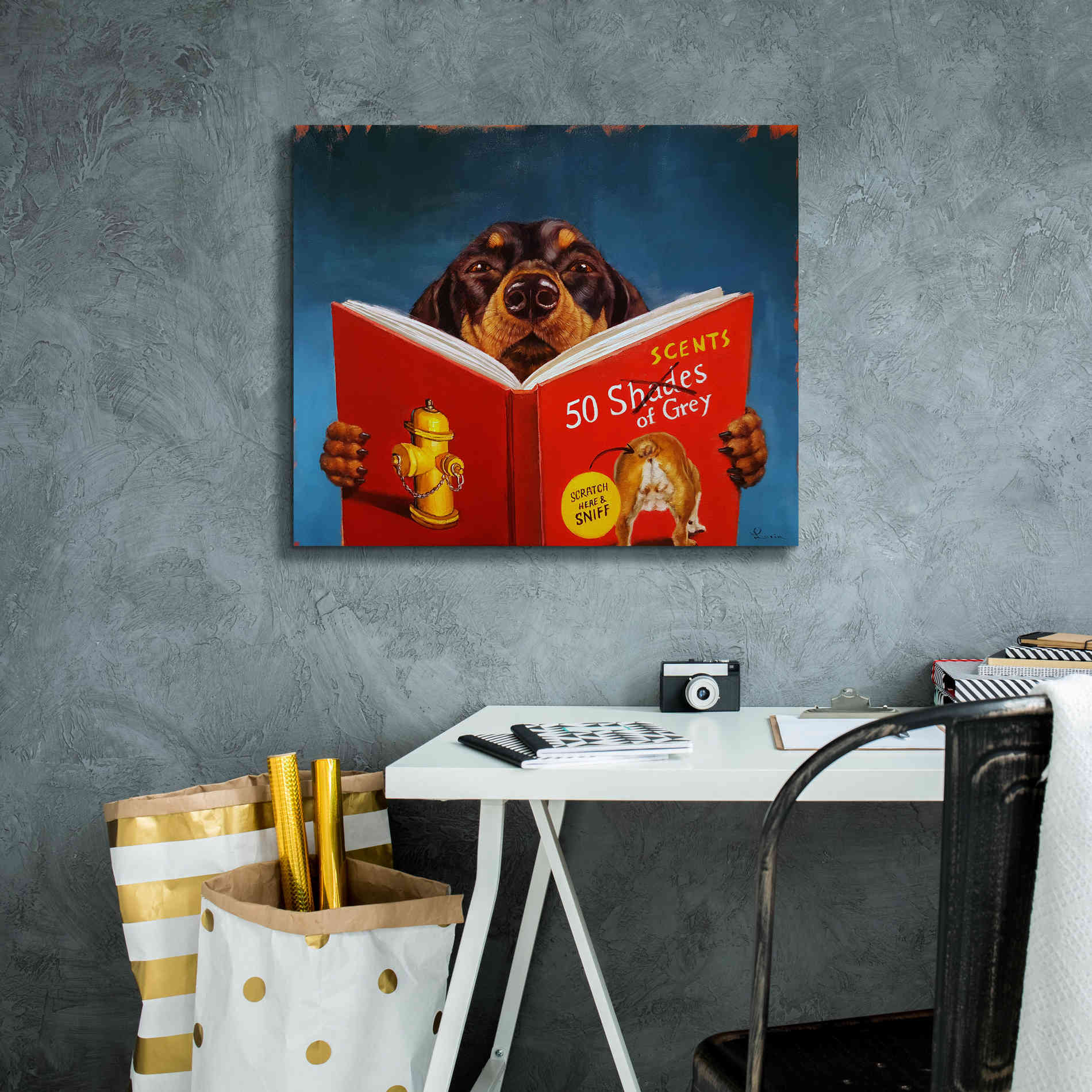 '50 Scents of Grey' by Lucia Heffernan, Canvas Wall Art,24x20