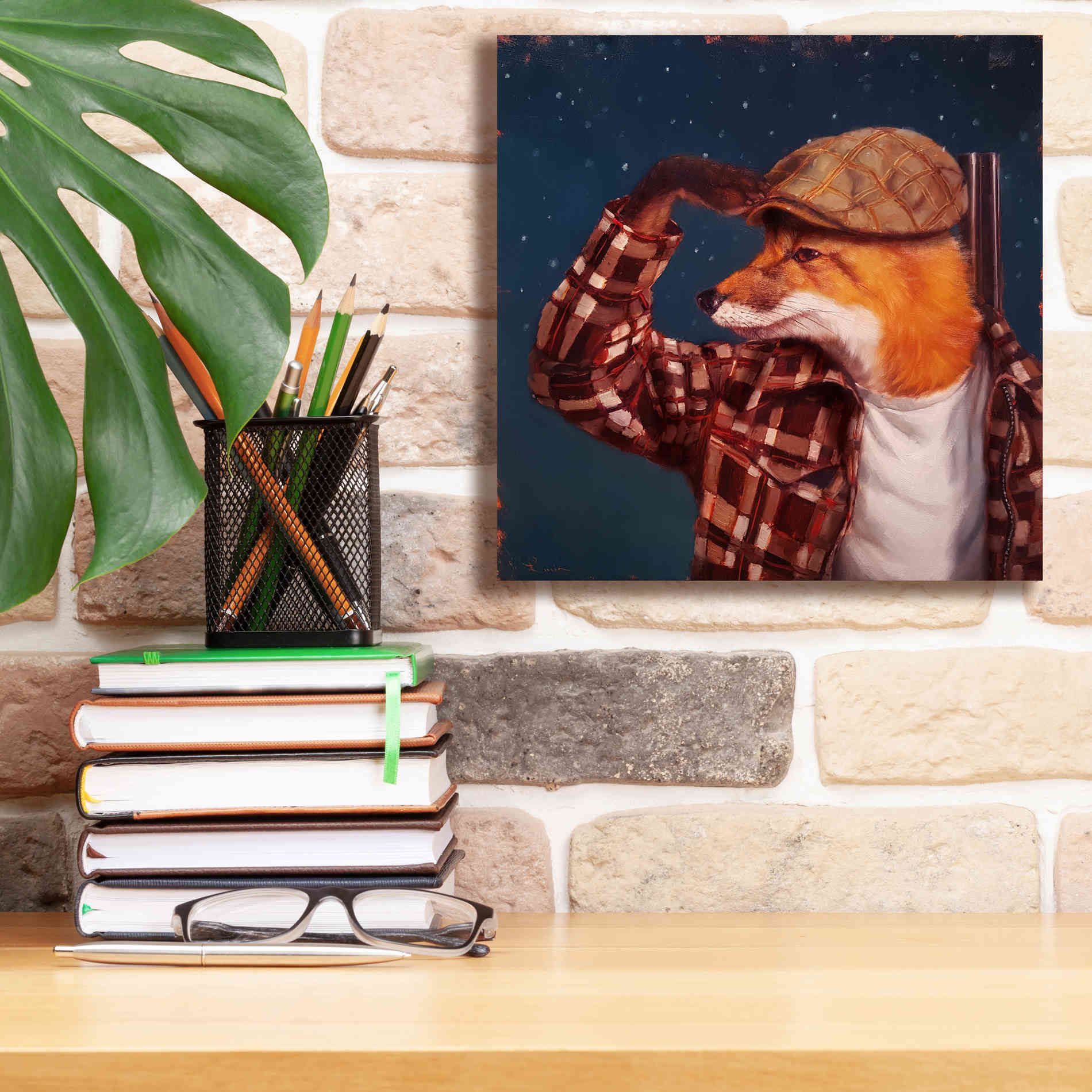 'Fox Hunt' by Lucia Heffernan, Canvas Wall Art,12x12