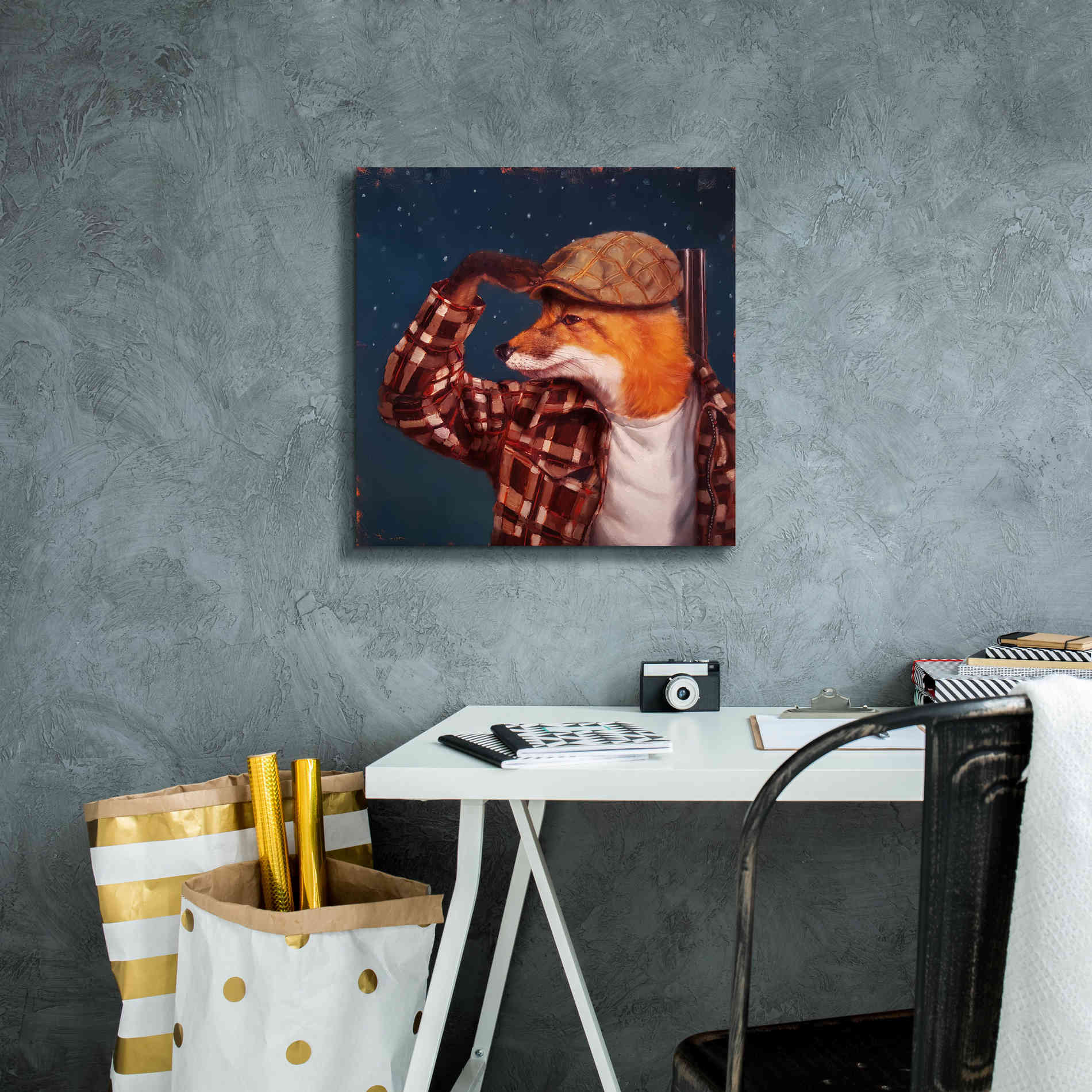 'Fox Hunt' by Lucia Heffernan, Canvas Wall Art,18x18