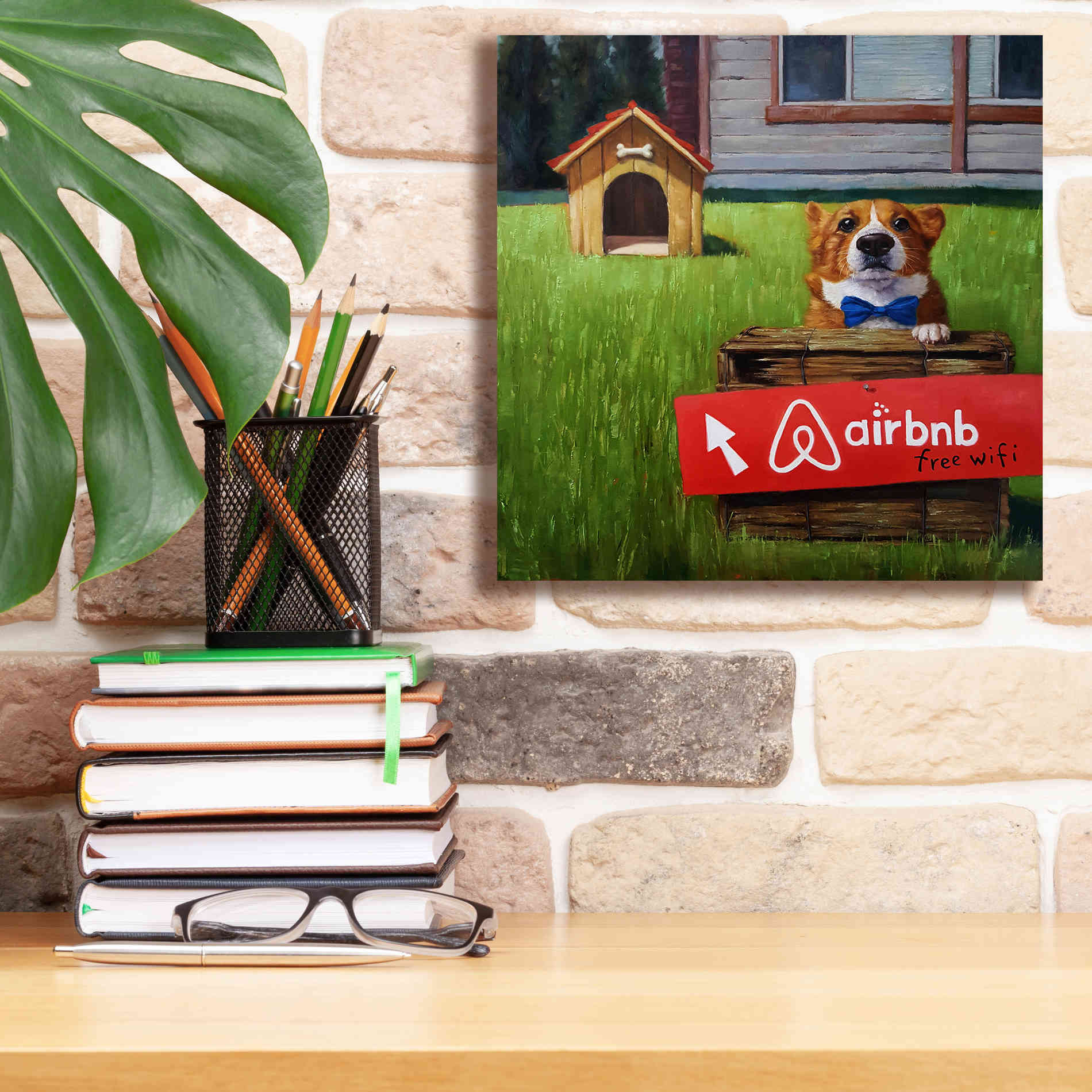 'K9 BNB' by Lucia Heffernan, Canvas Wall Art,12x12