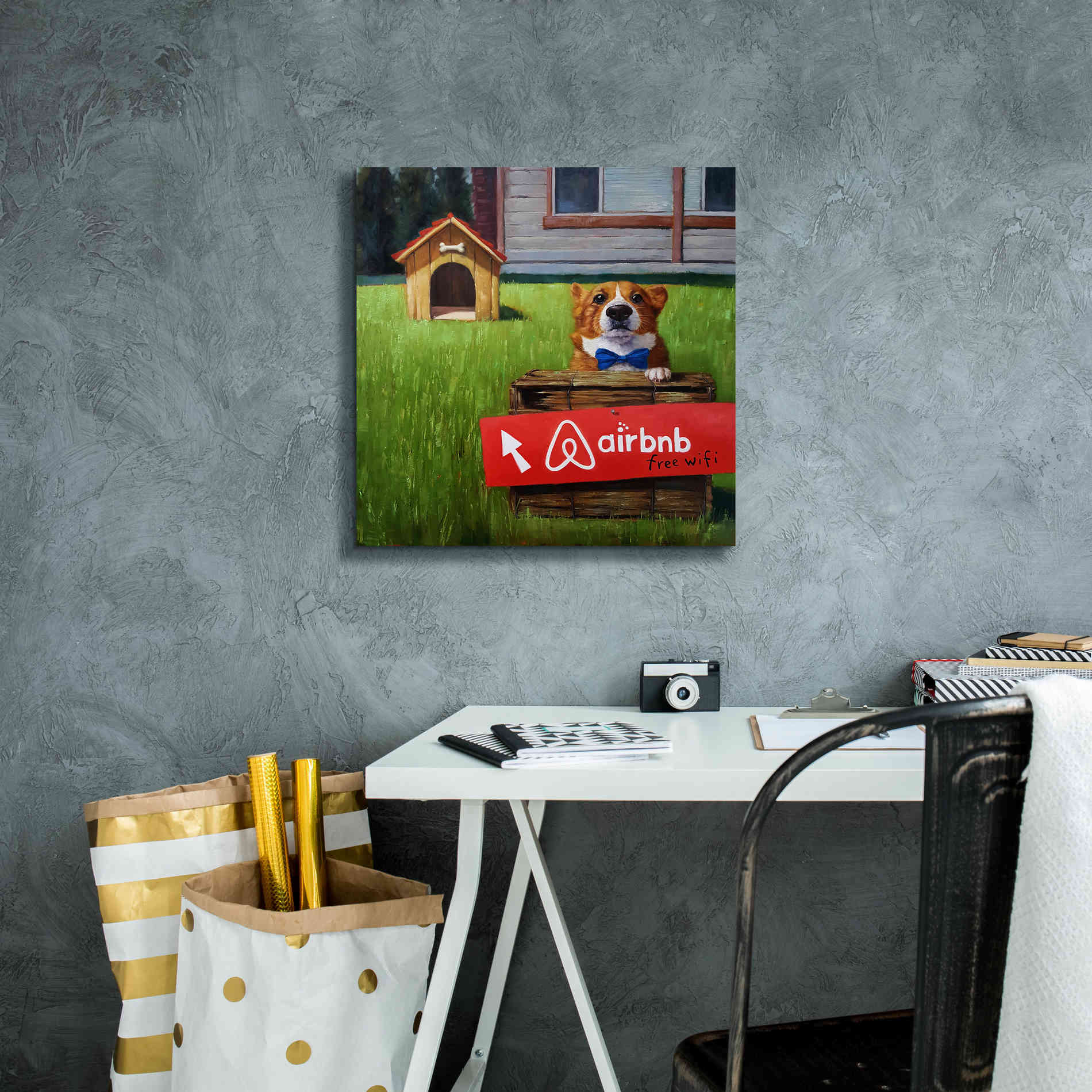 'K9 BNB' by Lucia Heffernan, Canvas Wall Art,18x18