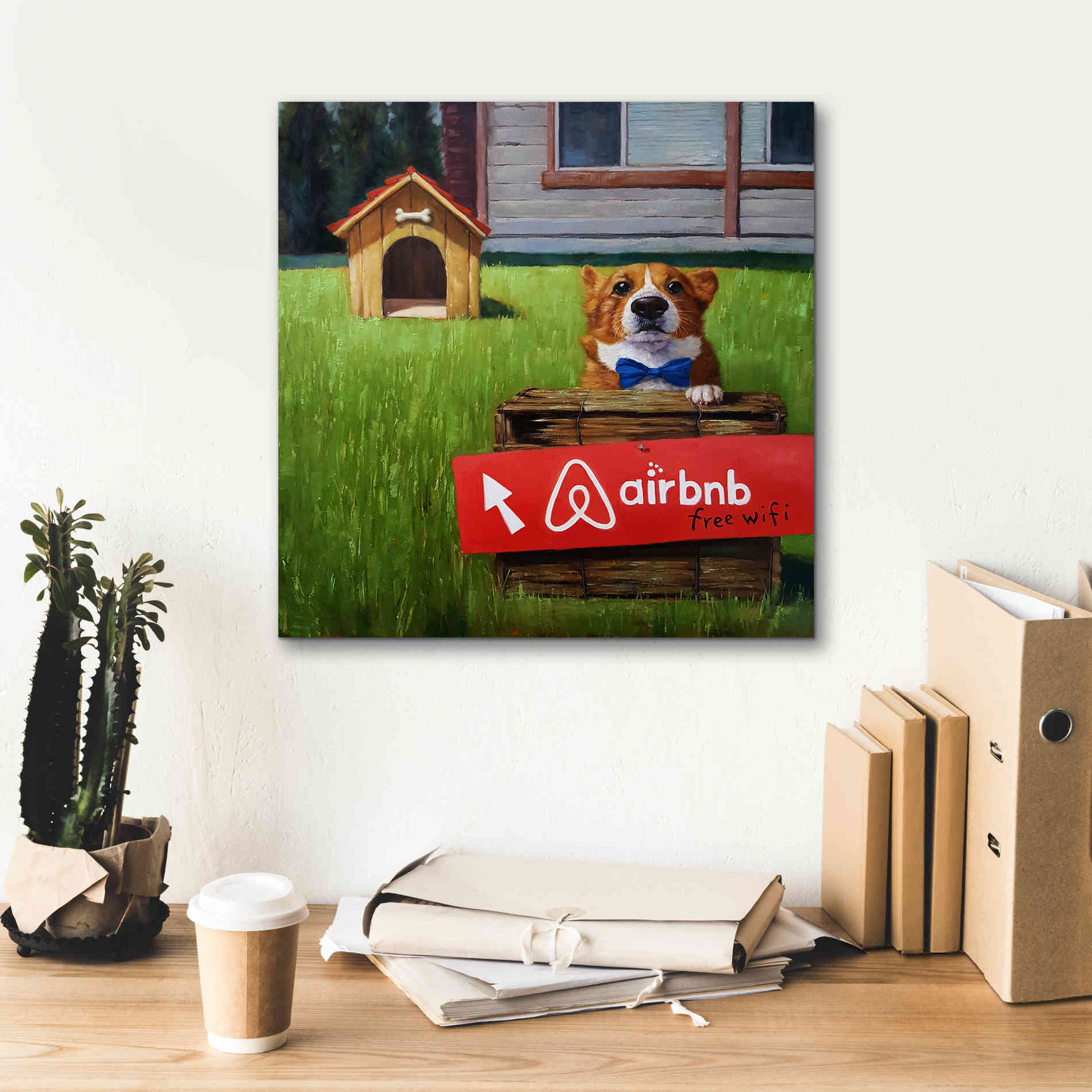 'K9 BNB' by Lucia Heffernan, Canvas Wall Art,18x18