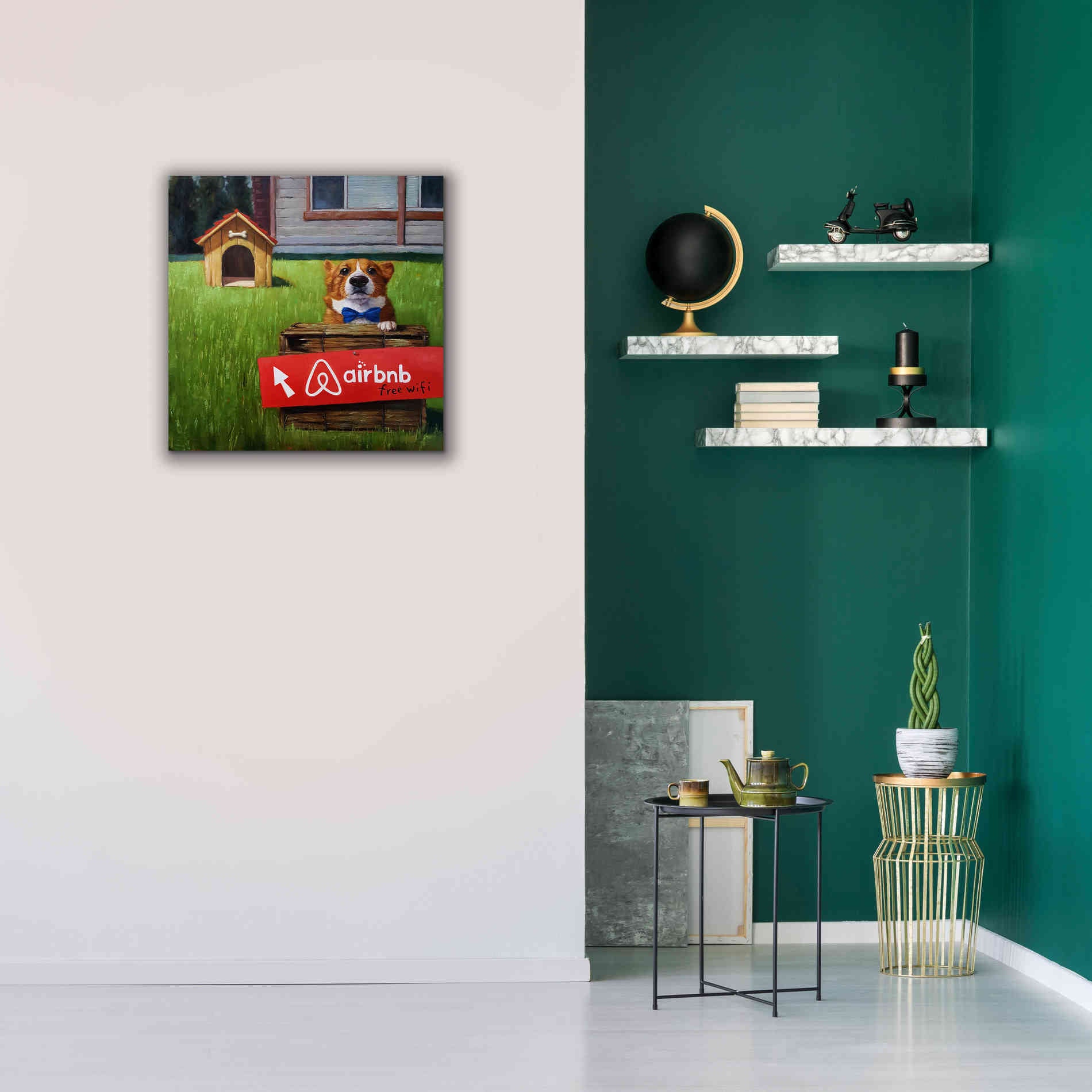'K9 BNB' by Lucia Heffernan, Canvas Wall Art,26x26