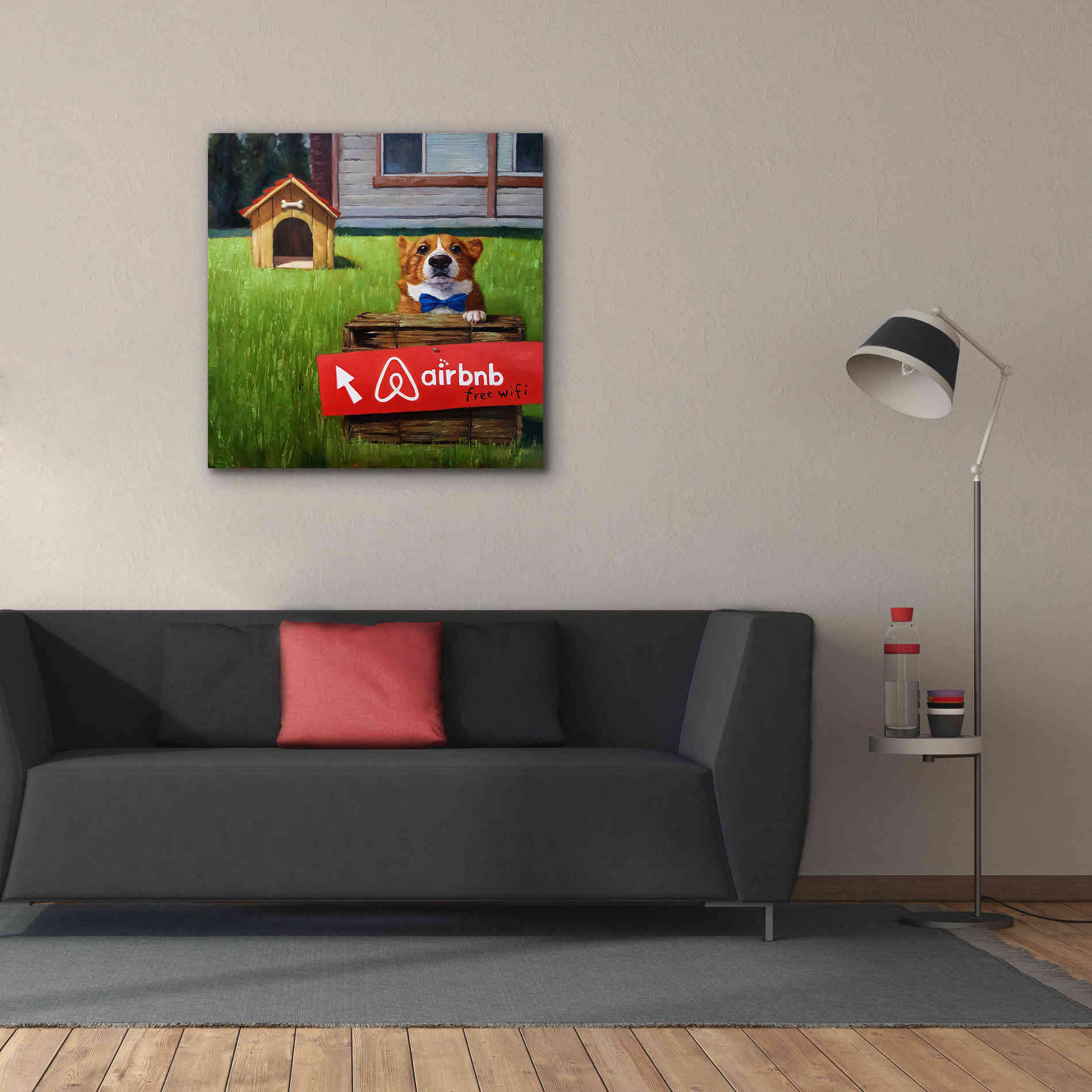 'K9 BNB' by Lucia Heffernan, Canvas Wall Art,37x37