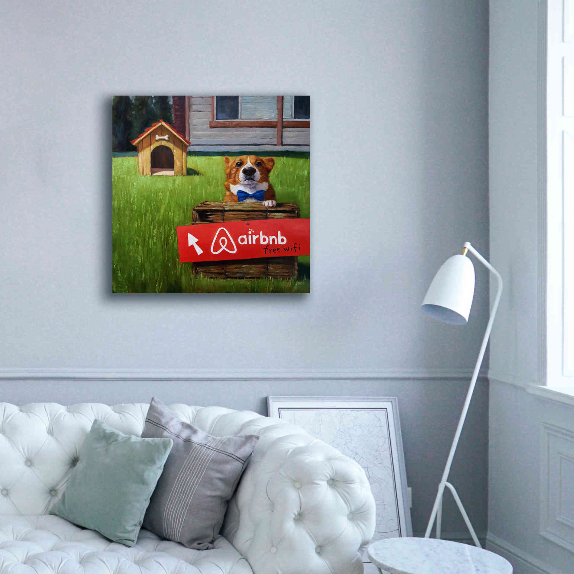 'K9 BNB' by Lucia Heffernan, Canvas Wall Art,37x37