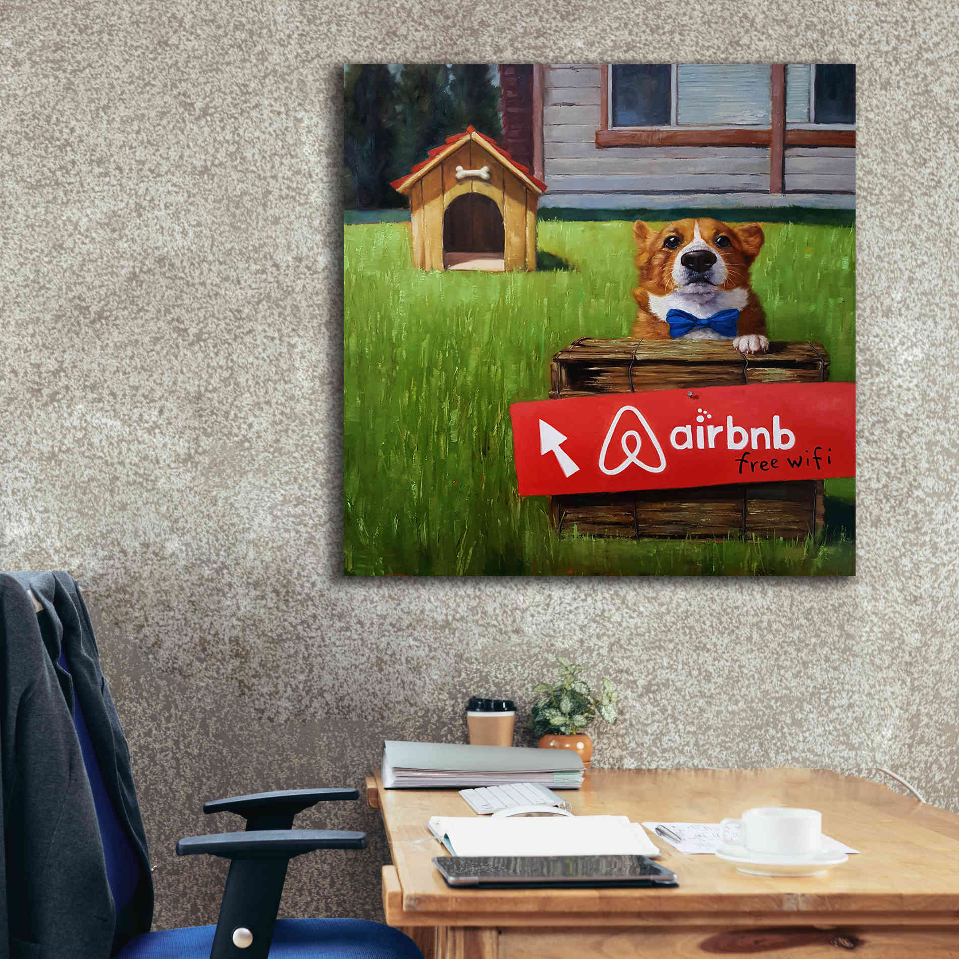'K9 BNB' by Lucia Heffernan, Canvas Wall Art,37x37
