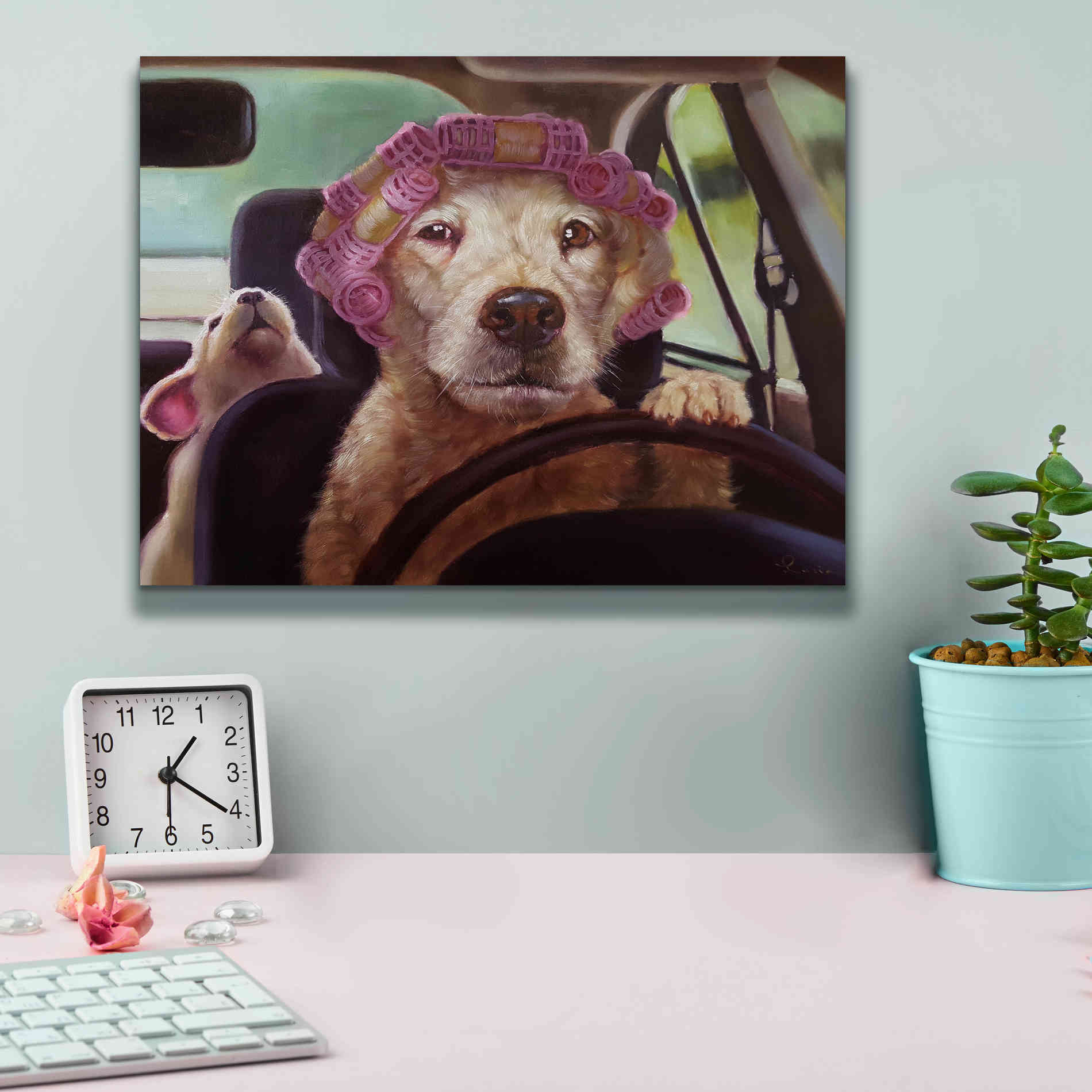 'Mommy Chauffeur' by Lucia Heffernan, Canvas Wall Art,16x12