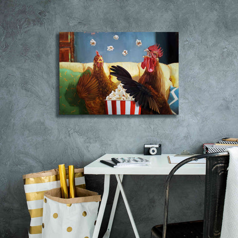 Image of 'Popcorn Chickens' by Lucia Heffernan, Canvas Wall Art,26x18