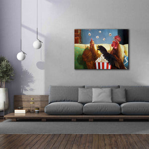 'Popcorn Chickens' by Lucia Heffernan, Canvas Wall Art,54x40