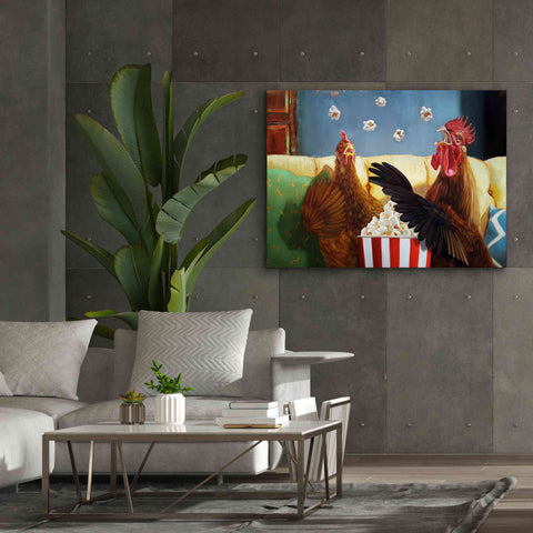 Image of 'Popcorn Chickens' by Lucia Heffernan, Canvas Wall Art,54x40
