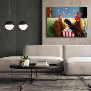 'Popcorn Chickens' by Lucia Heffernan, Canvas Wall Art,54x40
