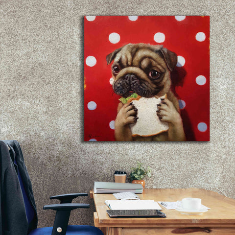 Image of 'Pugalicious' by Lucia Heffernan, Canvas Wall Art,37x37