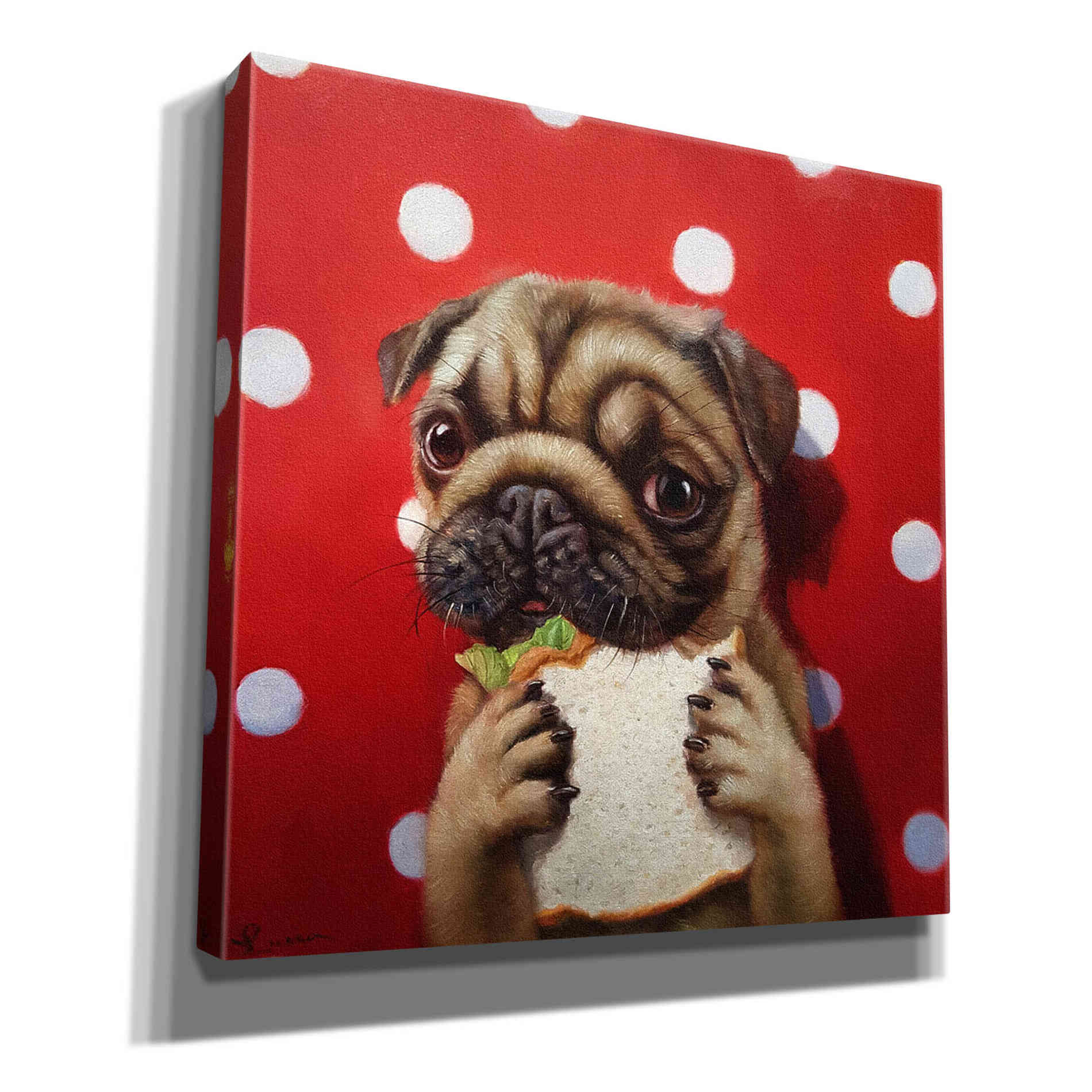 'Pugalicious' by Lucia Heffernan, Canvas Wall Art