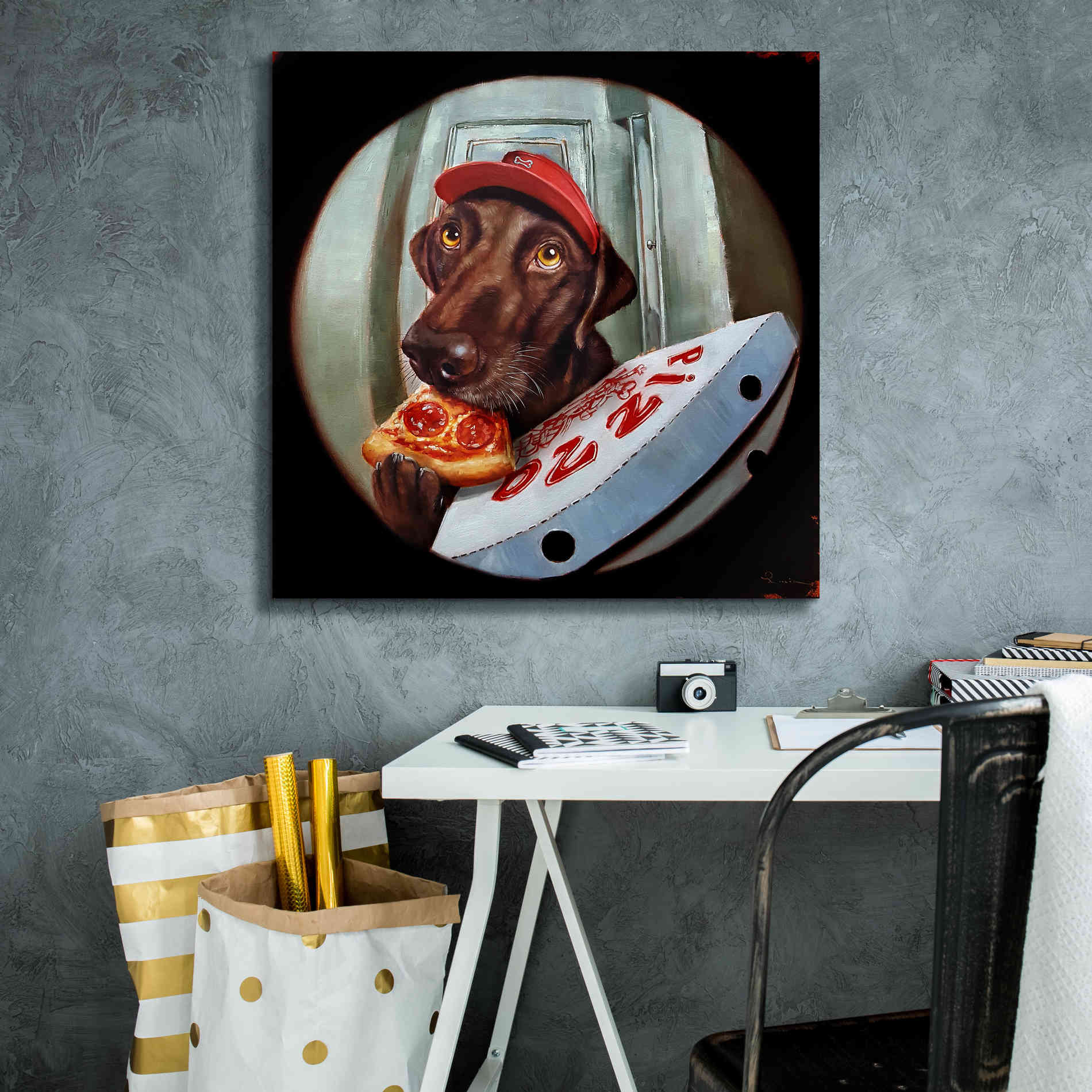 'Pupperoni' by Lucia Heffernan, Canvas Wall Art,26x26