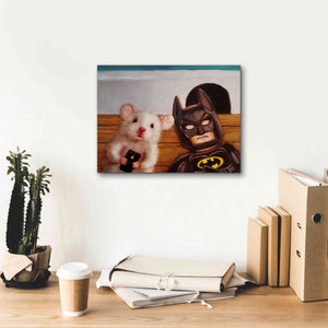'Selfie with Batman' by Lucia Heffernan, Canvas Wall Art,16x12