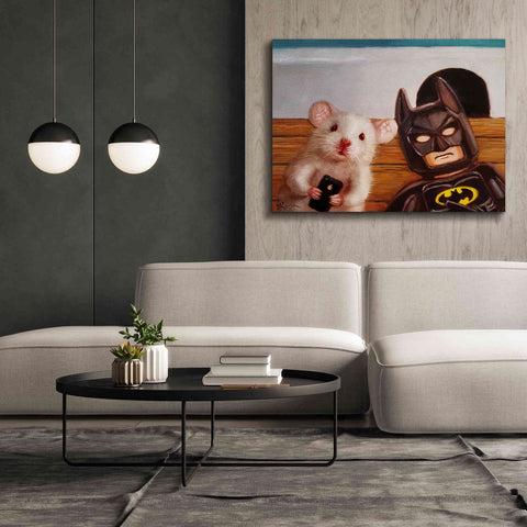 Image of 'Selfie with Batman' by Lucia Heffernan, Canvas Wall Art,54x40