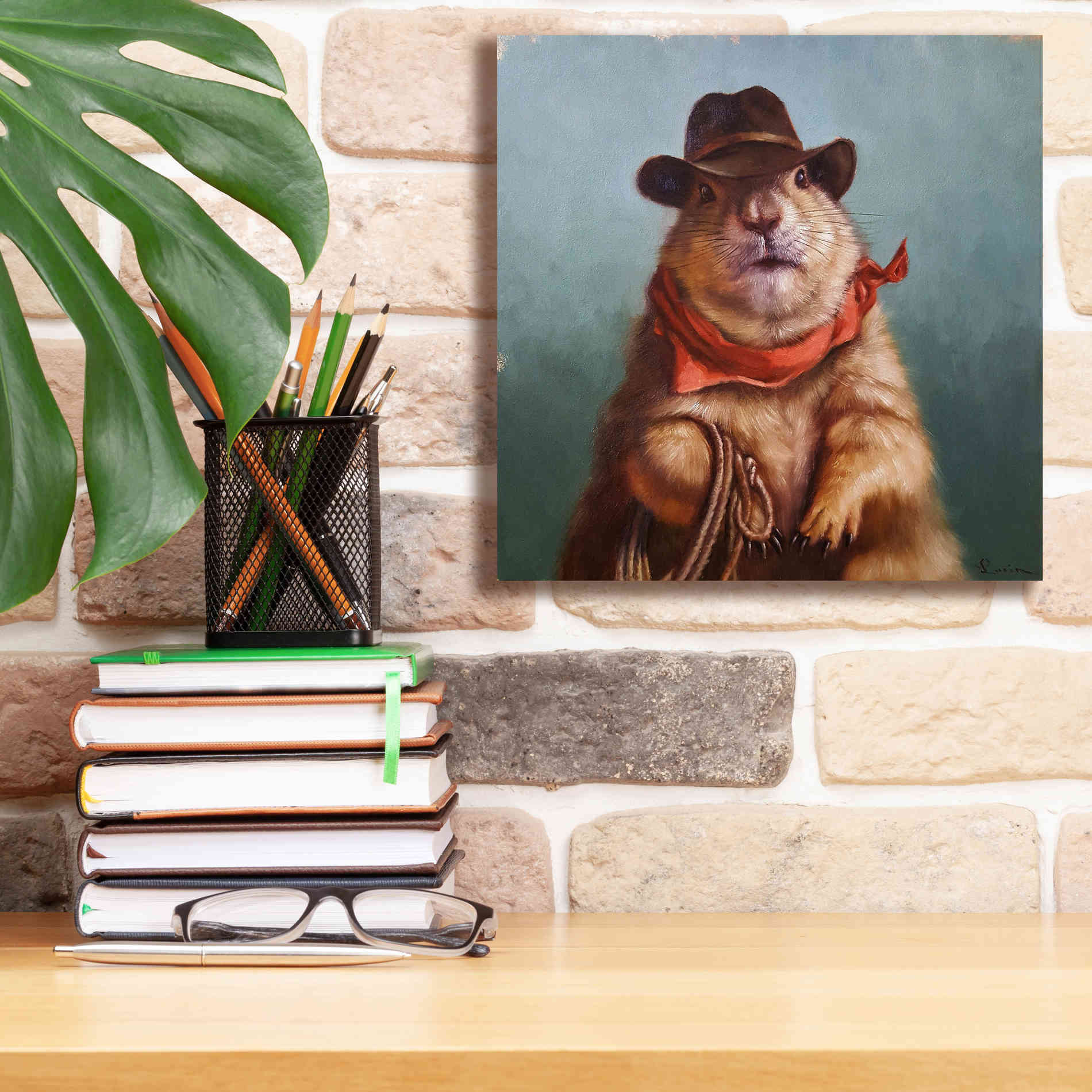 'Underground Cowboy' by Lucia Heffernan, Canvas Wall Art,12x12