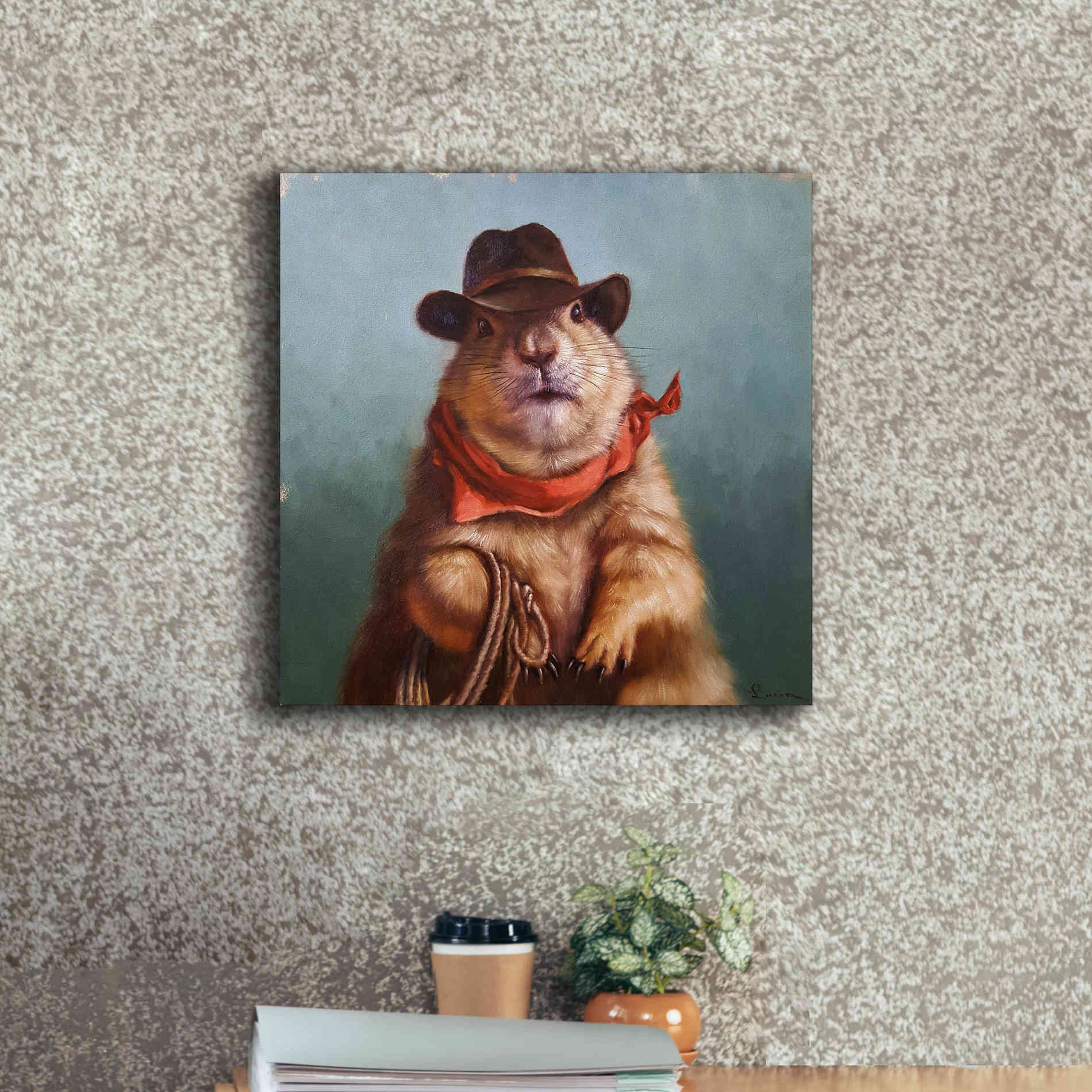 'Underground Cowboy' by Lucia Heffernan, Canvas Wall Art,18x18