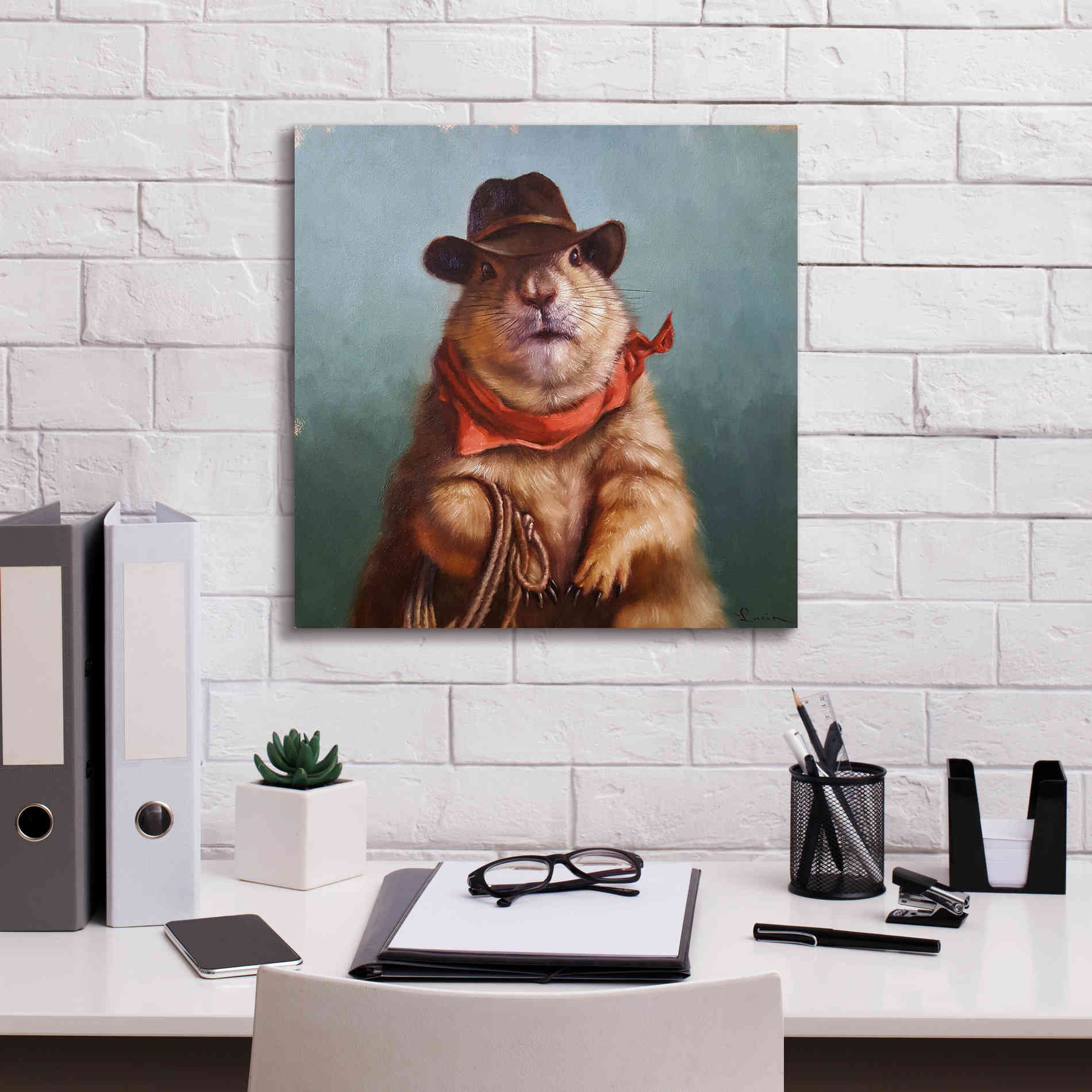 'Underground Cowboy' by Lucia Heffernan, Canvas Wall Art,18x18