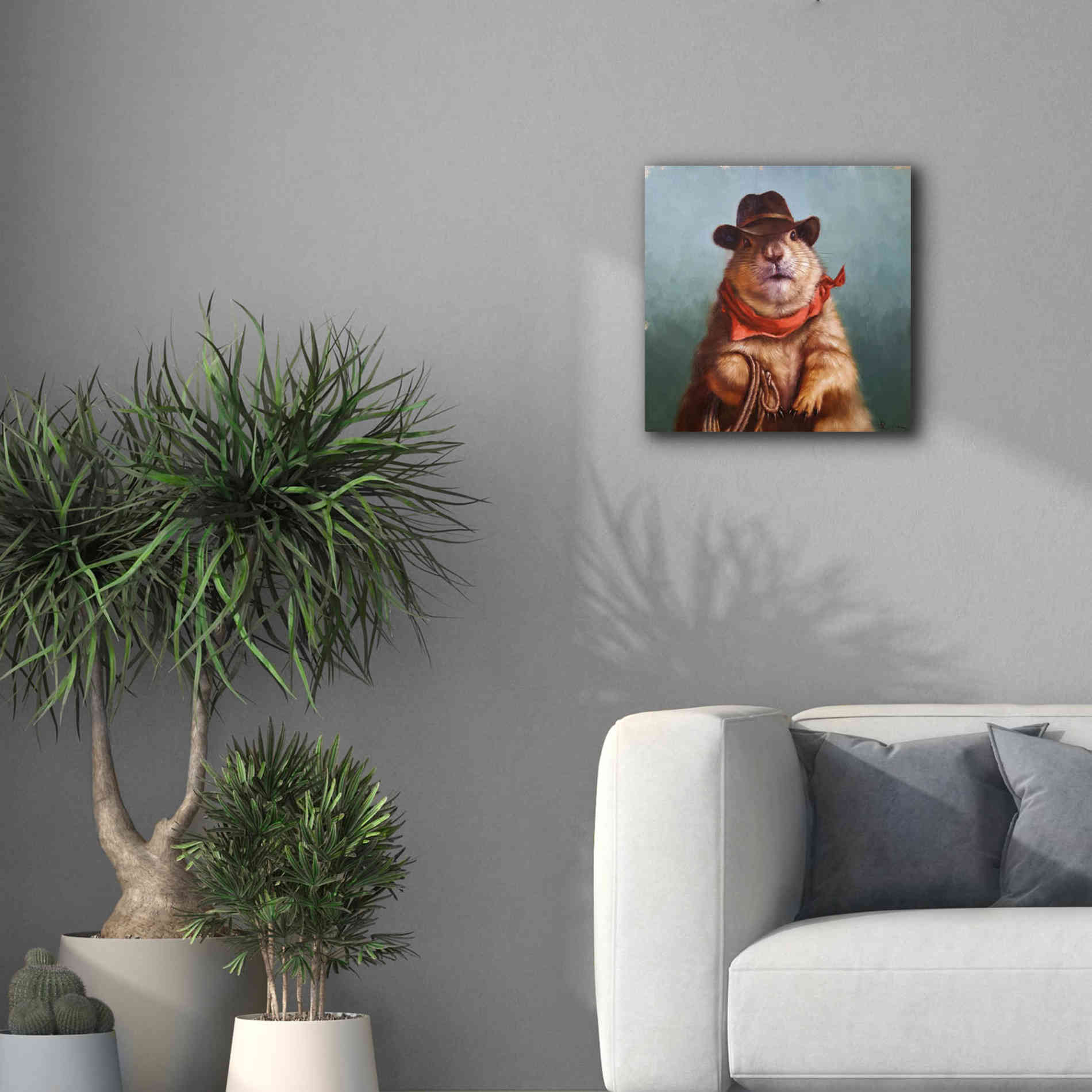 'Underground Cowboy' by Lucia Heffernan, Canvas Wall Art,18x18