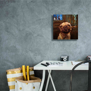 'Uptown Pug' by Lucia Heffernan, Canvas Wall Art,12x12