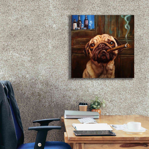 Image of 'Uptown Pug' by Lucia Heffernan, Canvas Wall Art,26x26