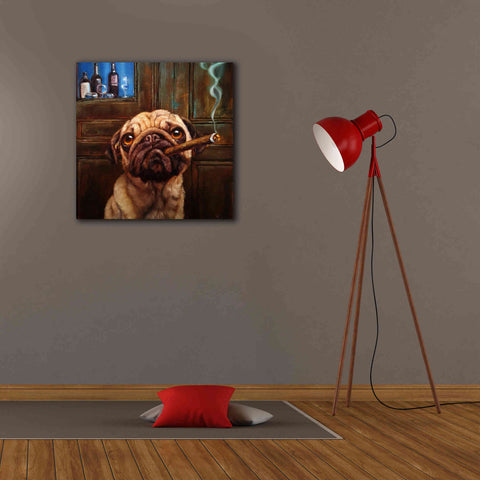 Image of 'Uptown Pug' by Lucia Heffernan, Canvas Wall Art,26x26