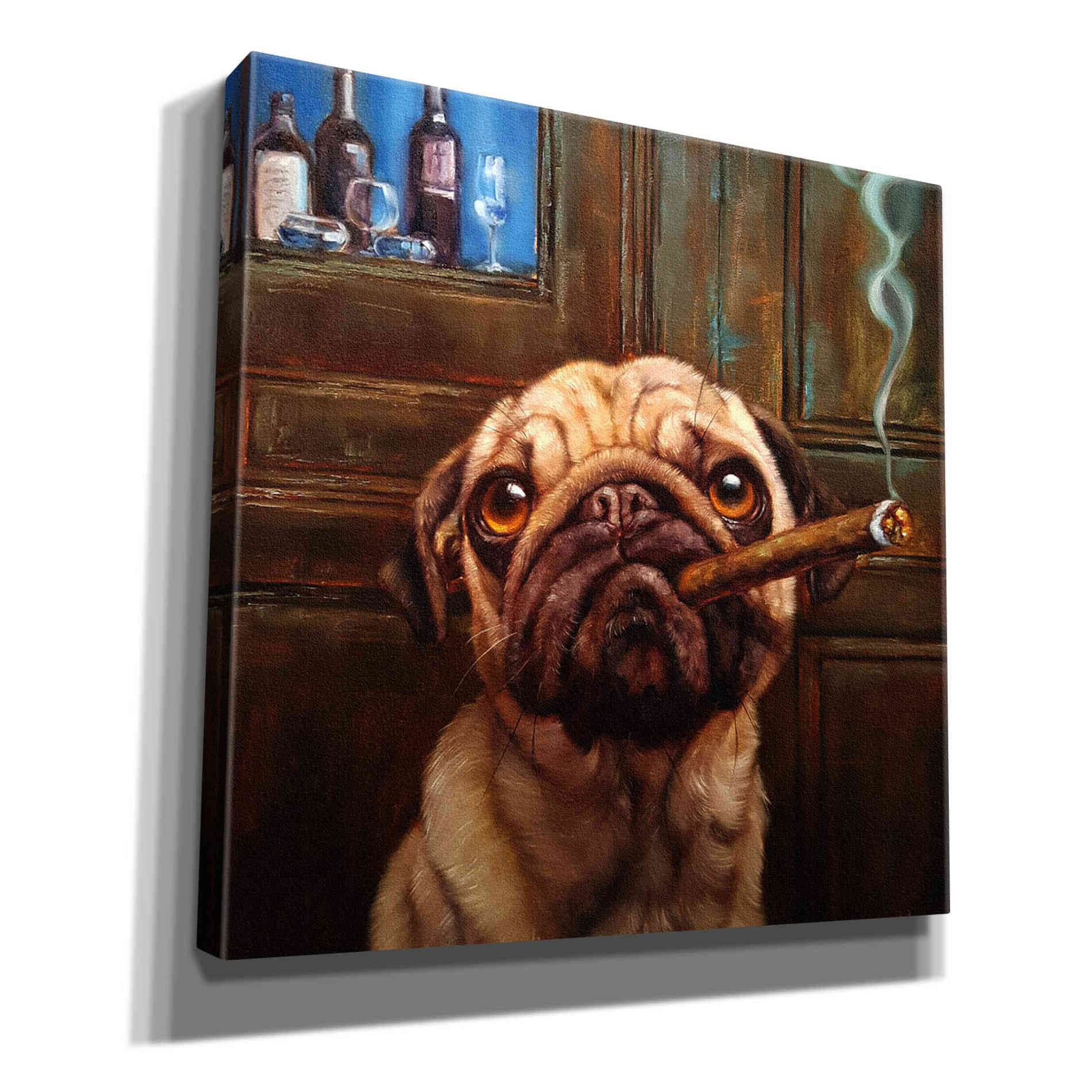 'Uptown Pug' by Lucia Heffernan, Canvas Wall Art